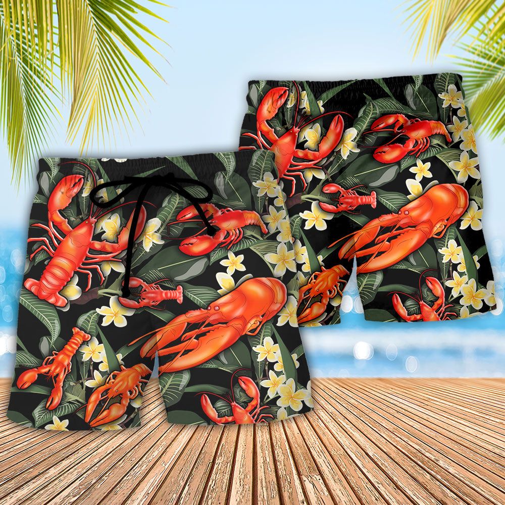 Lobster Funny Advice From A Lobster Tropical Vibe Amazing Style Trendy Aloha Hawaiian Beach Shorts