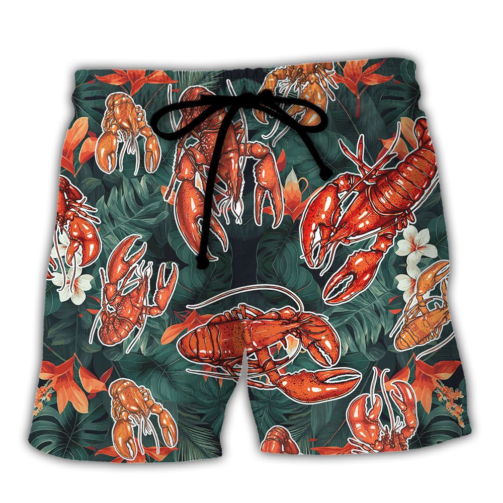 Lobster It’s A Known Fact That Lobsters Fall In Love Tropical Vibe Amazing Style Trendy Aloha Hawaiian Beach Shorts Lobster It’s A Known Fact That Lobsters Fall In Love Tropical Vibe Amazing Style Trendy Aloha Hawaiian Beach Shorts