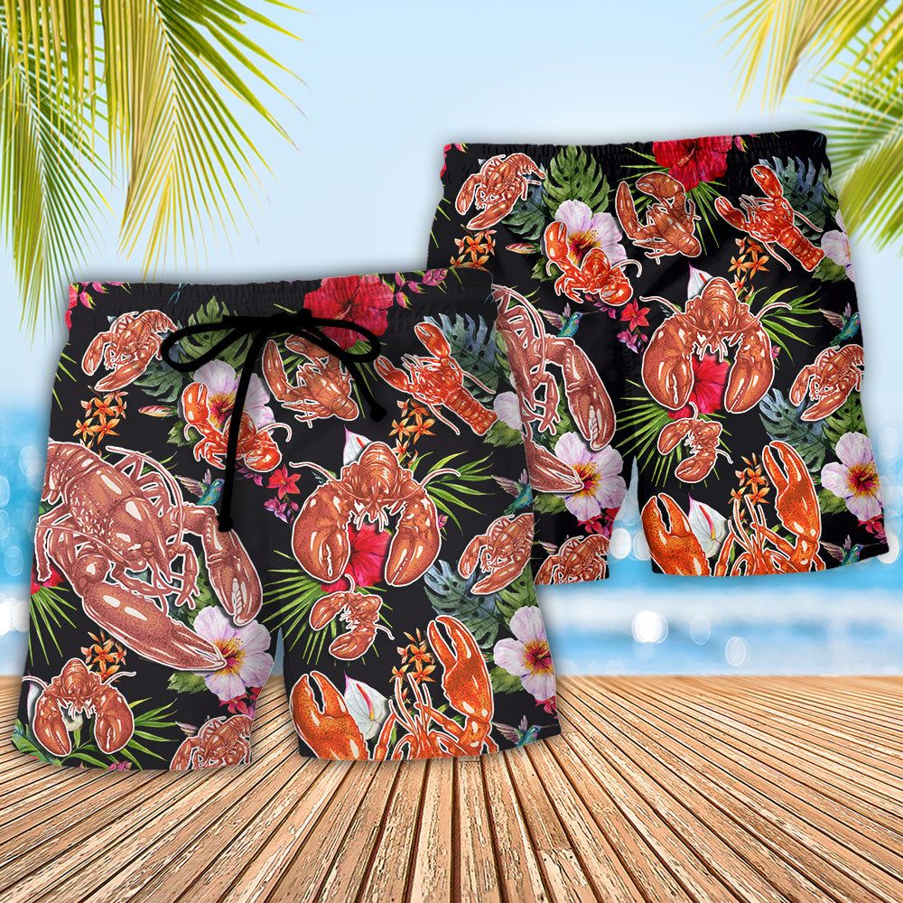 Lobster Queen Of The Ocean Tropical Vibe Amazing Style Trendy Aloha Hawaiian Beach Shorts
