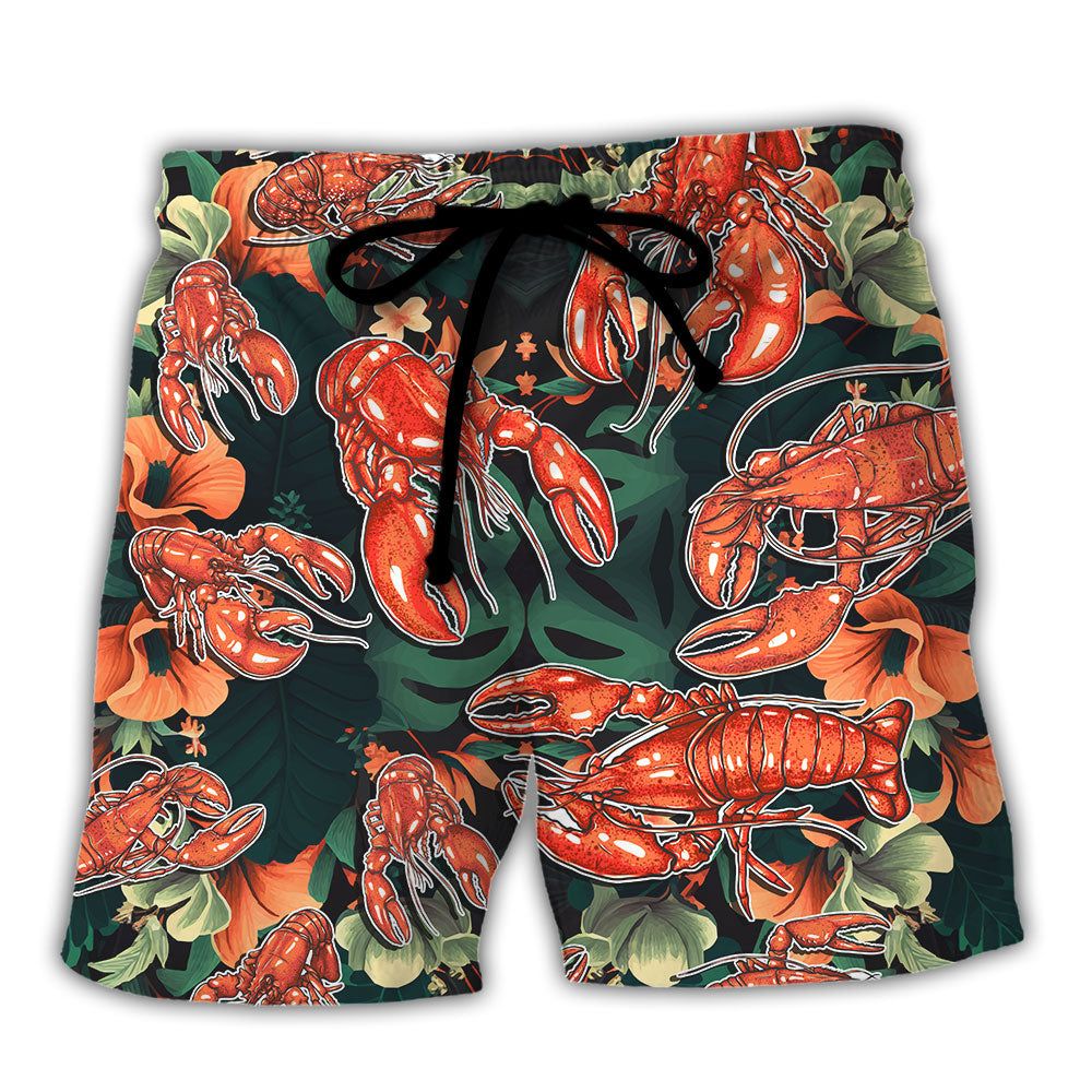 Lobster This Lobster Is So Uncooked Tropical Vibe Amazing Style Trendy Aloha Hawaiian Beach Shorts Lobster This Lobster Is So Uncooked Tropical Vibe Amazing Style Trendy Aloha Hawaiian Beach Shorts