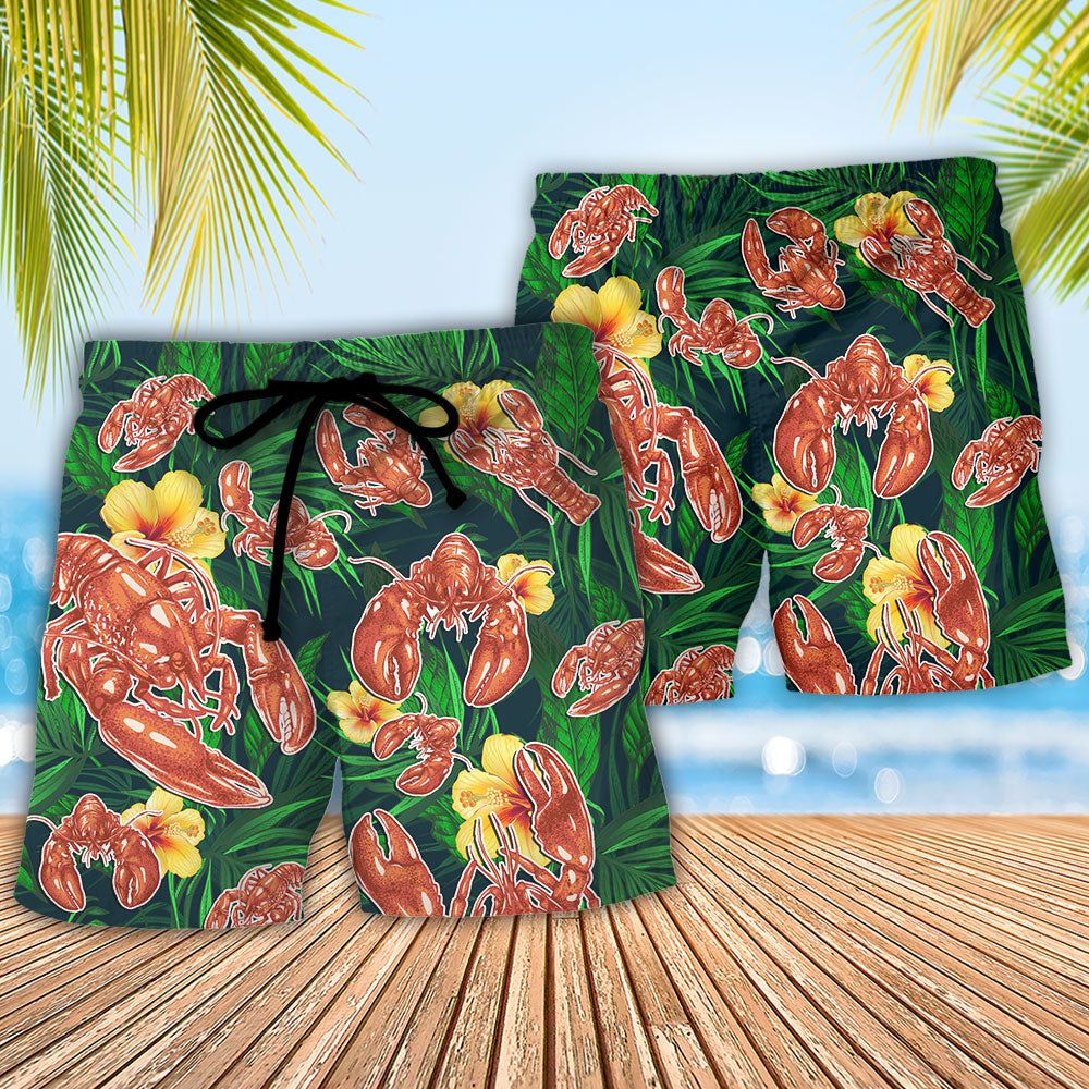 Lobster What Happened When The Crustacean Funny Quote Tropical Vibe Amazing Style Trendy Aloha Hawaiian Beach Shorts