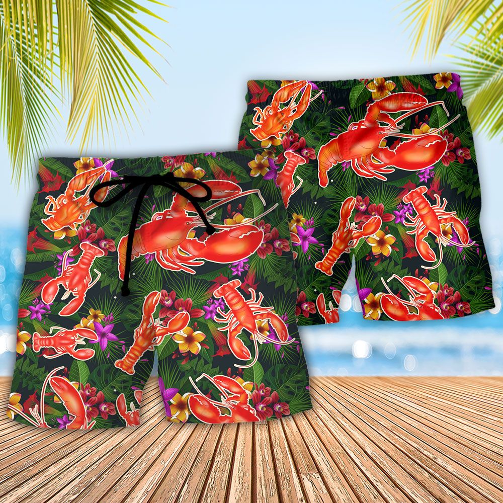 Lobster You’Re My Lobster Friends Tropical Vibe Amazing Style Trendy Aloha Hawaiian Beach Shorts