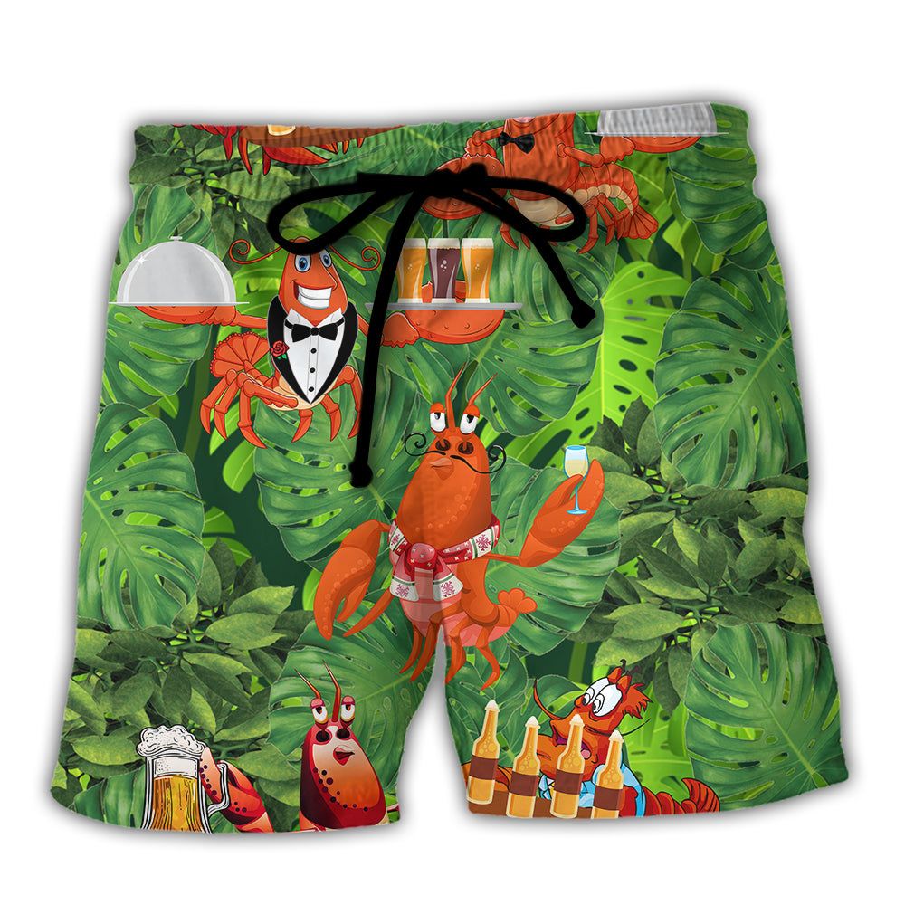 Lobstering There’s Nothing A Beer And Lobstering Can’t Fix It Trendy Aloha Hawaiian Beach Shorts