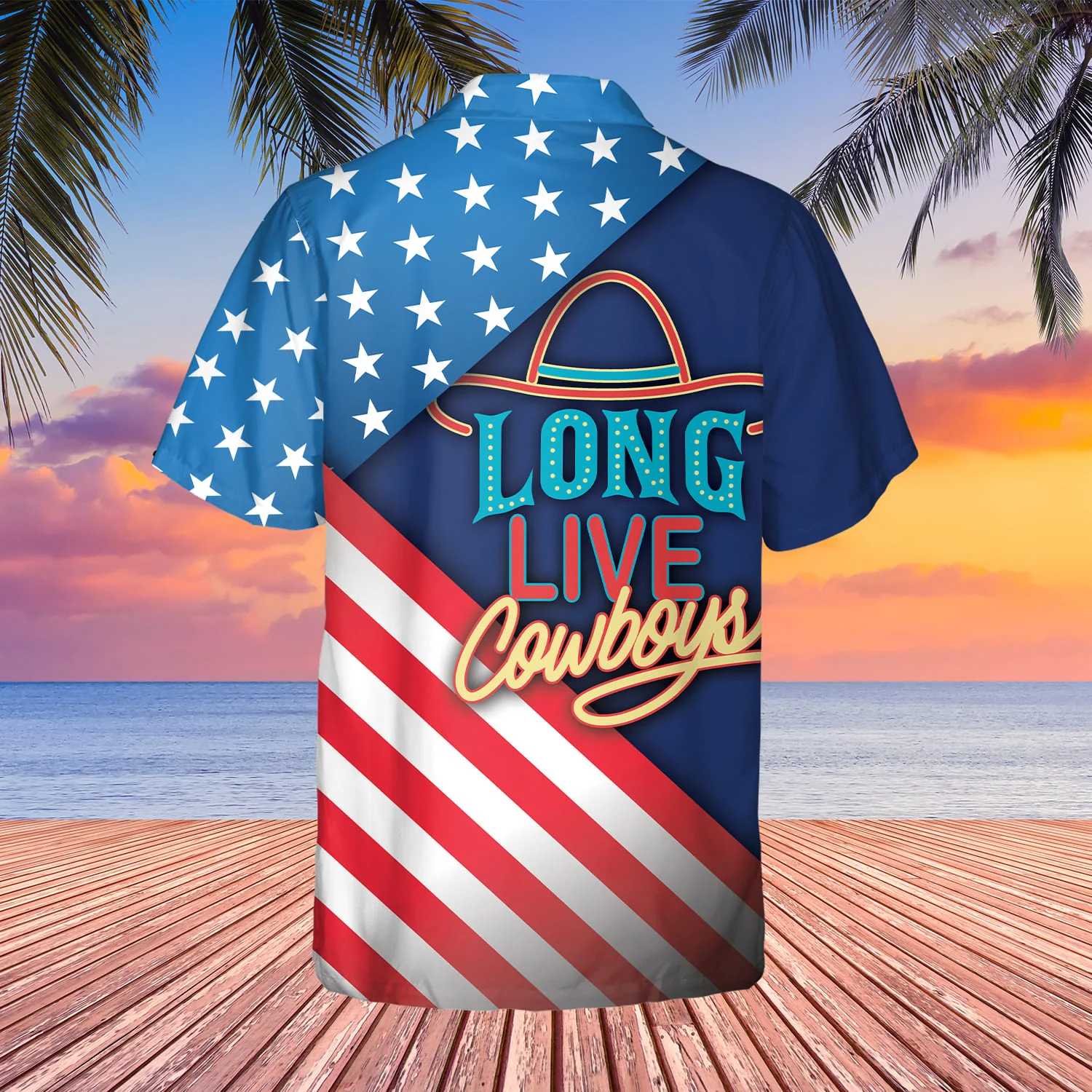 Long Live Cowboy Shirts, American Bull Riding Trendy Hawaiian Shirt