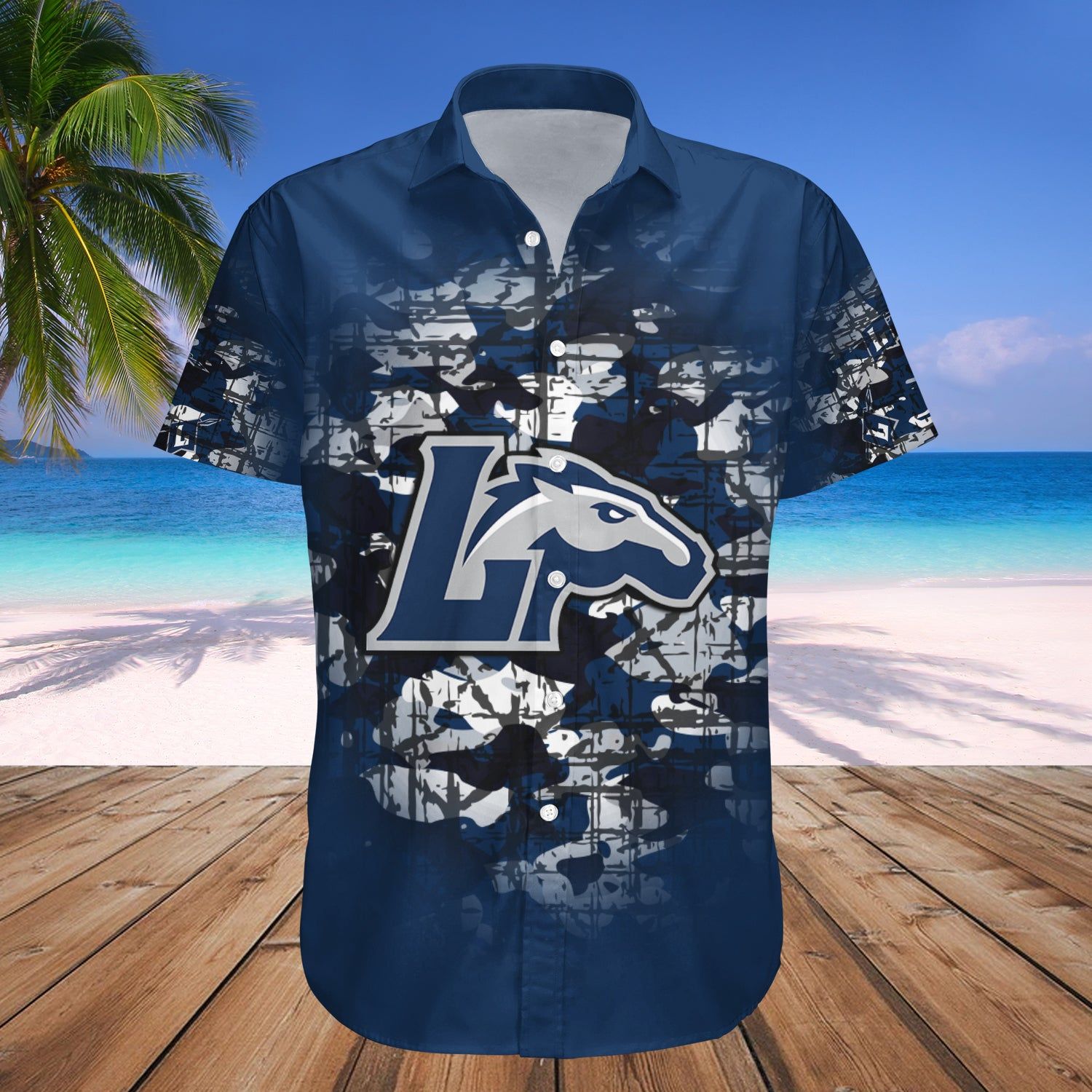 Longwood Lancers Hawaii Shirt Camouflage Vintage – NCAA