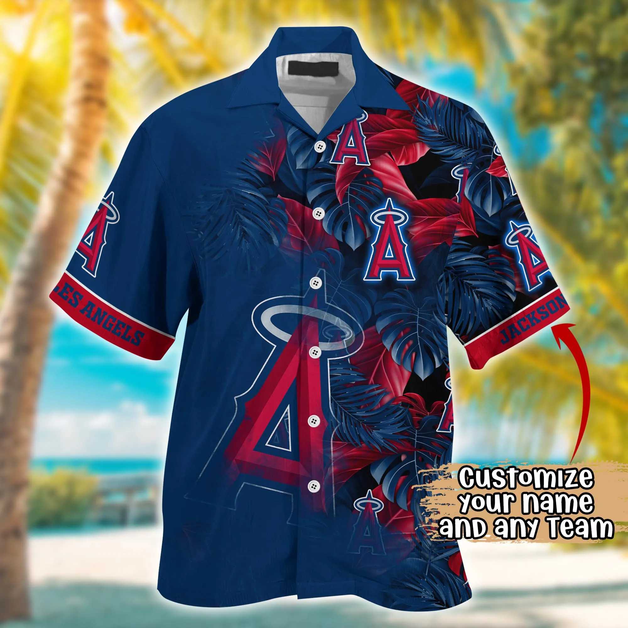 Los Angeles Angels MLB Summer Hawaii Shirt And Tshirt Custom Aloha Shirt