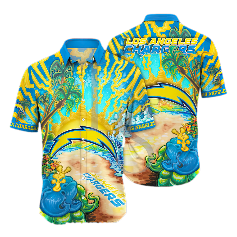 Los Angeles Chargers Aloha Island Unisex Hawaiian Shirt