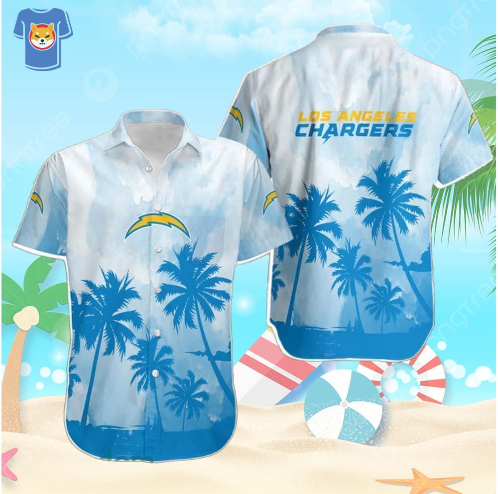 Los Angeles Chargers Coconut Trees NFL Gift For Fan Hawaiian Shirt For Men Women