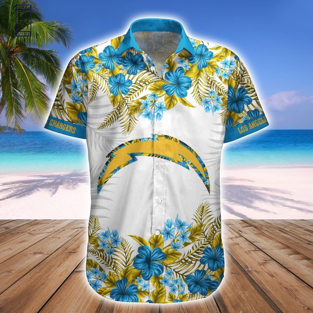 Los Angeles Chargers Hawaiian Shirt Short Combo Tropical Style