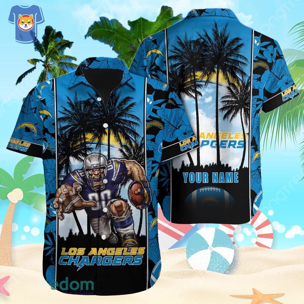 Los Angeles Chargers NFL Football Custom Name Hawaiian Shirt Unique Gift For Loyal Fans