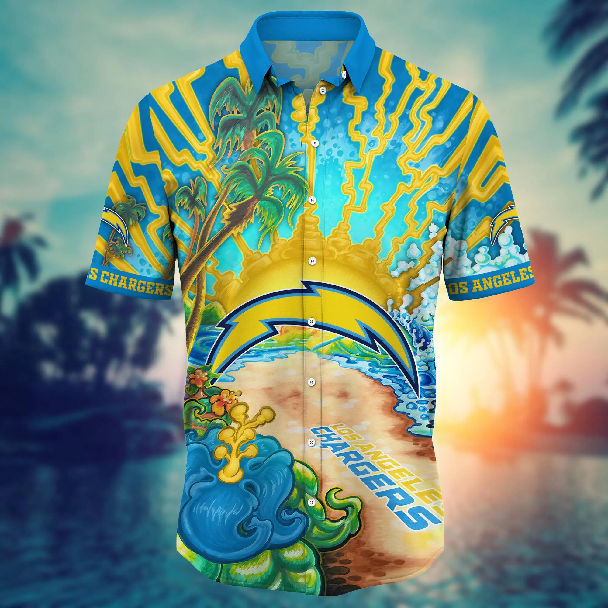 Los Angeles Chargers NFL Hawaiian Shirt Beach Ballstime Aloha Shirt