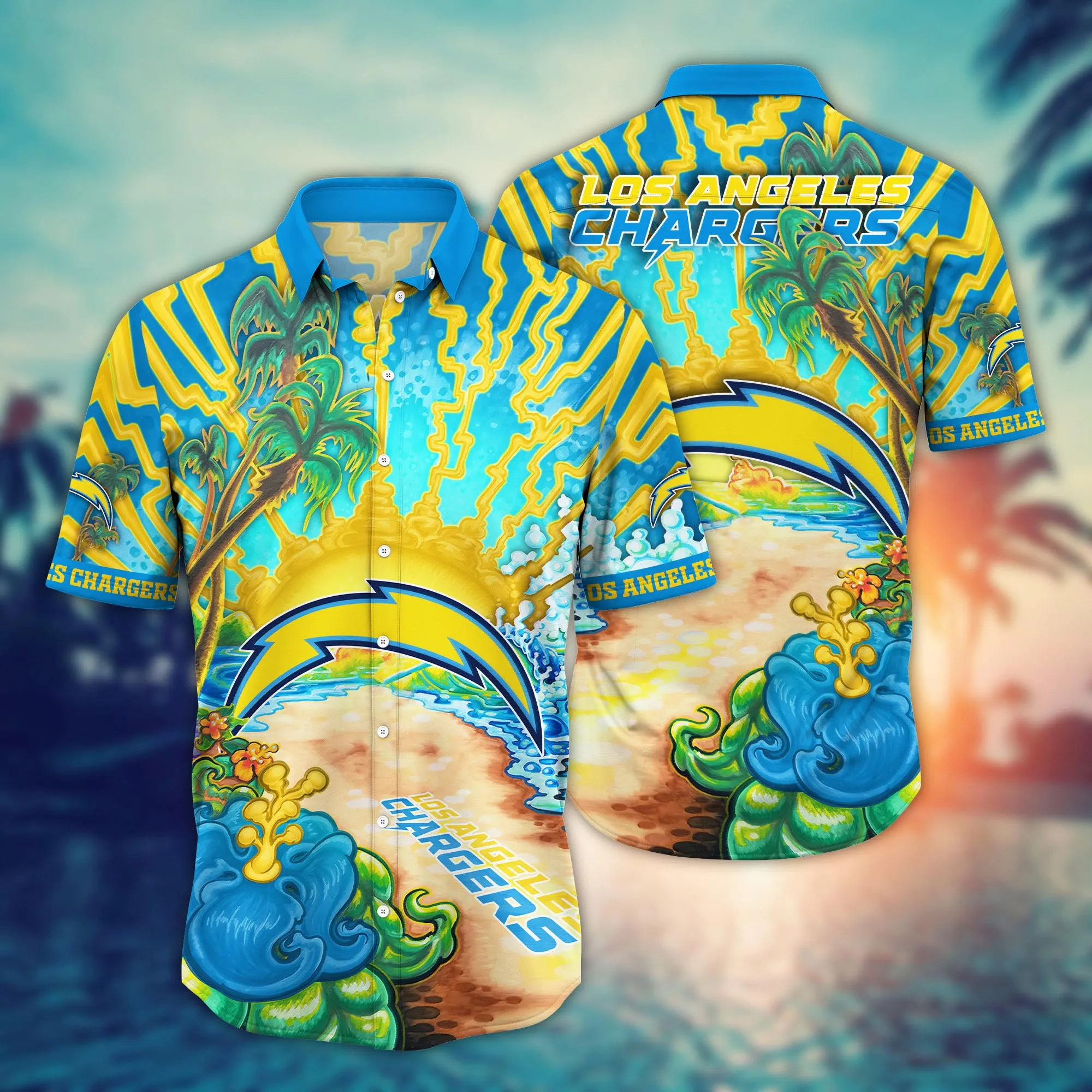 Los Angeles Chargers NFL Hawaiian Shirt Beach Ballstime Aloha Shirt