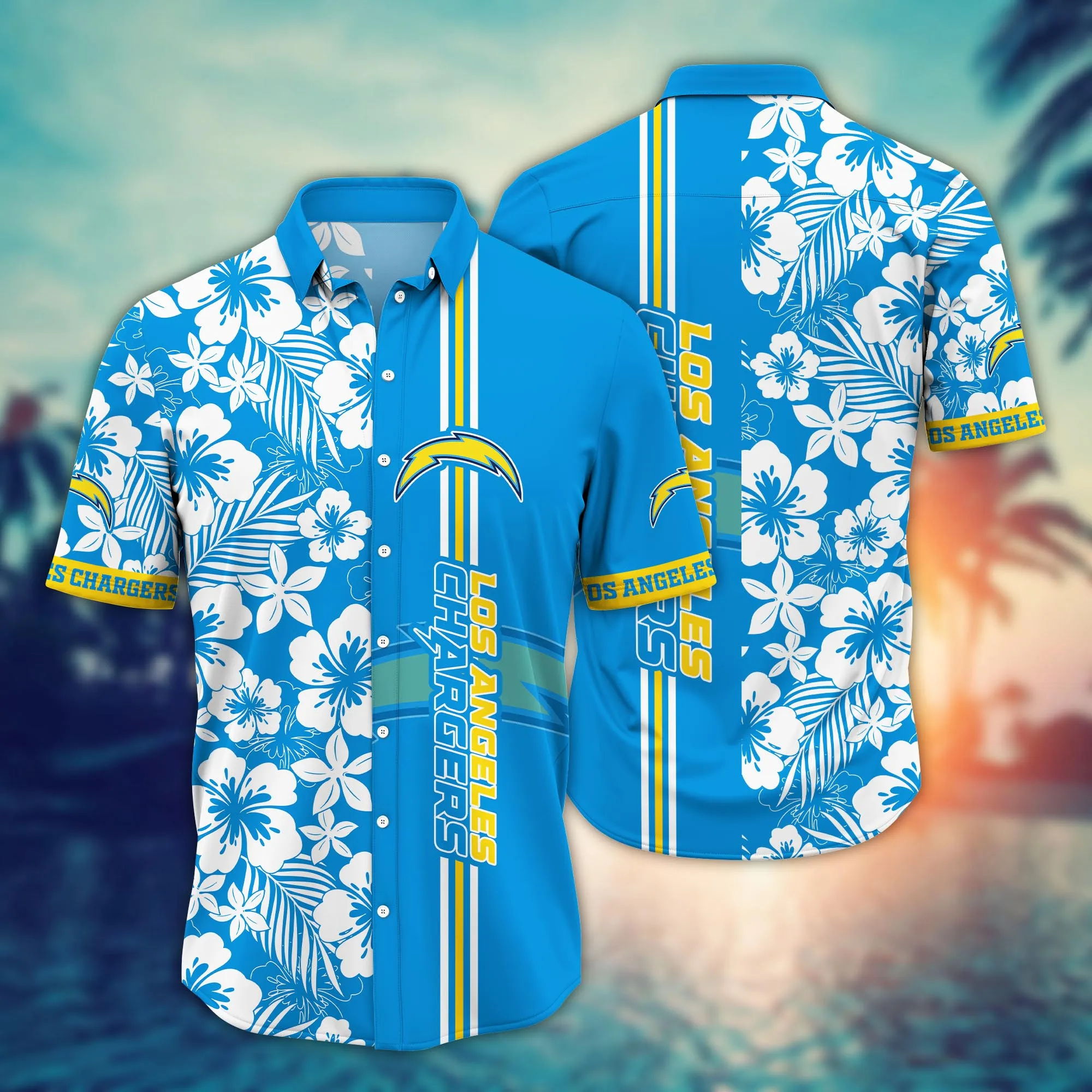 Los Angeles Chargers NFL Hawaiian Shirt Beach Seasontime Aloha Shirt