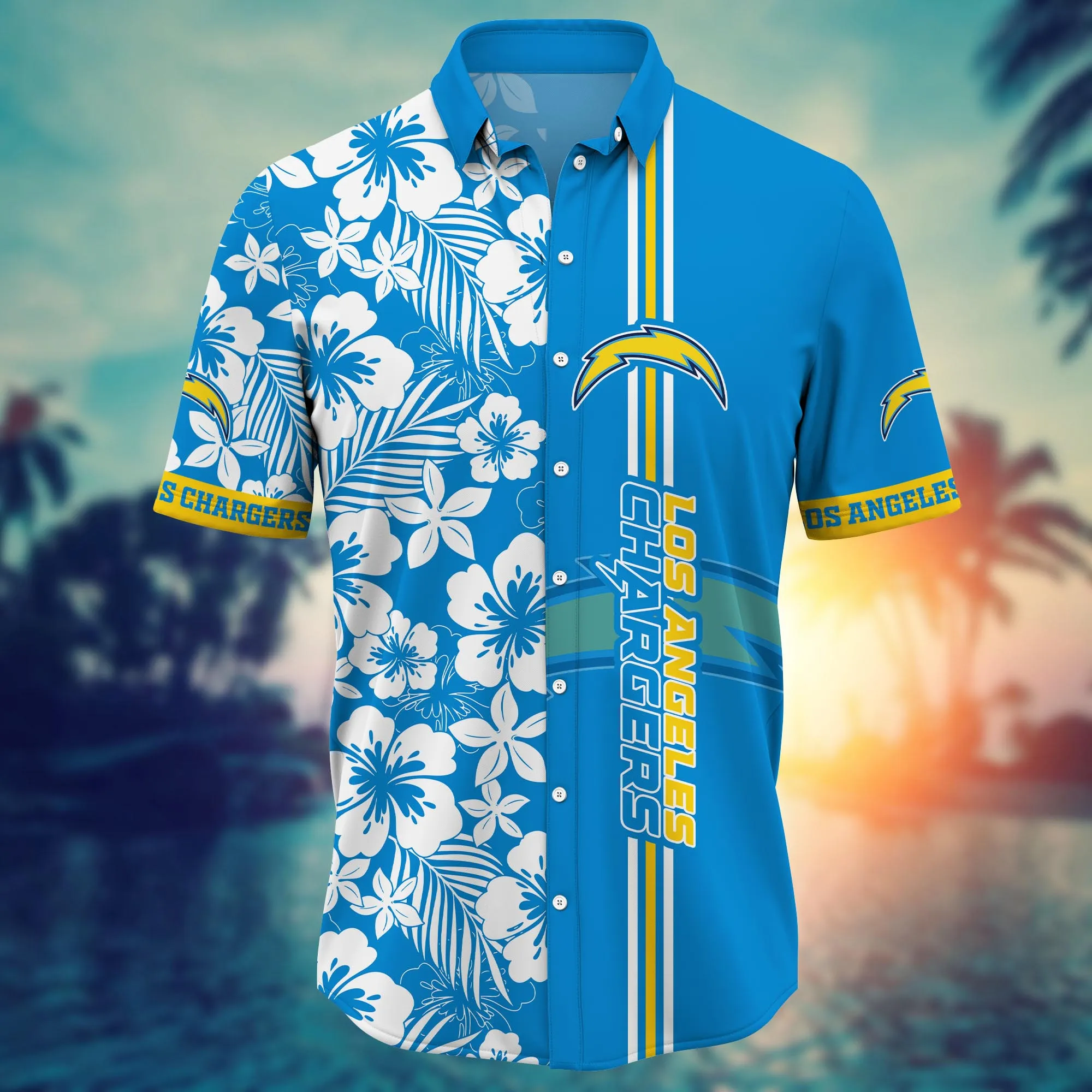 Los Angeles Chargers NFL Hawaiian Shirt Beach Seasontime Aloha Shirt