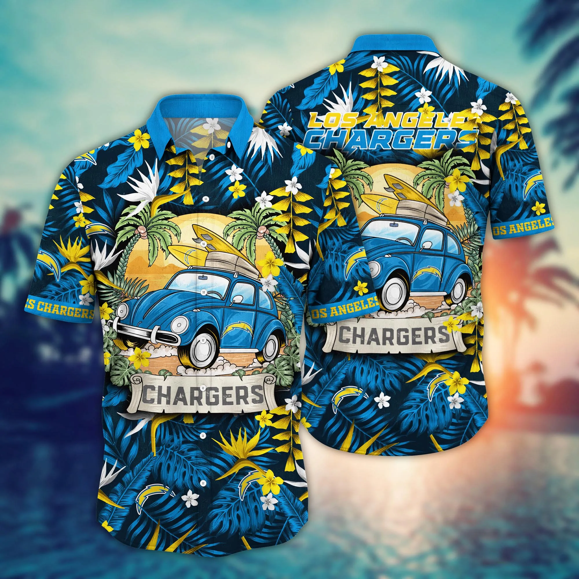 Los Angeles Chargers NFL Hawaiian Shirt Firefliestime Aloha Shirt