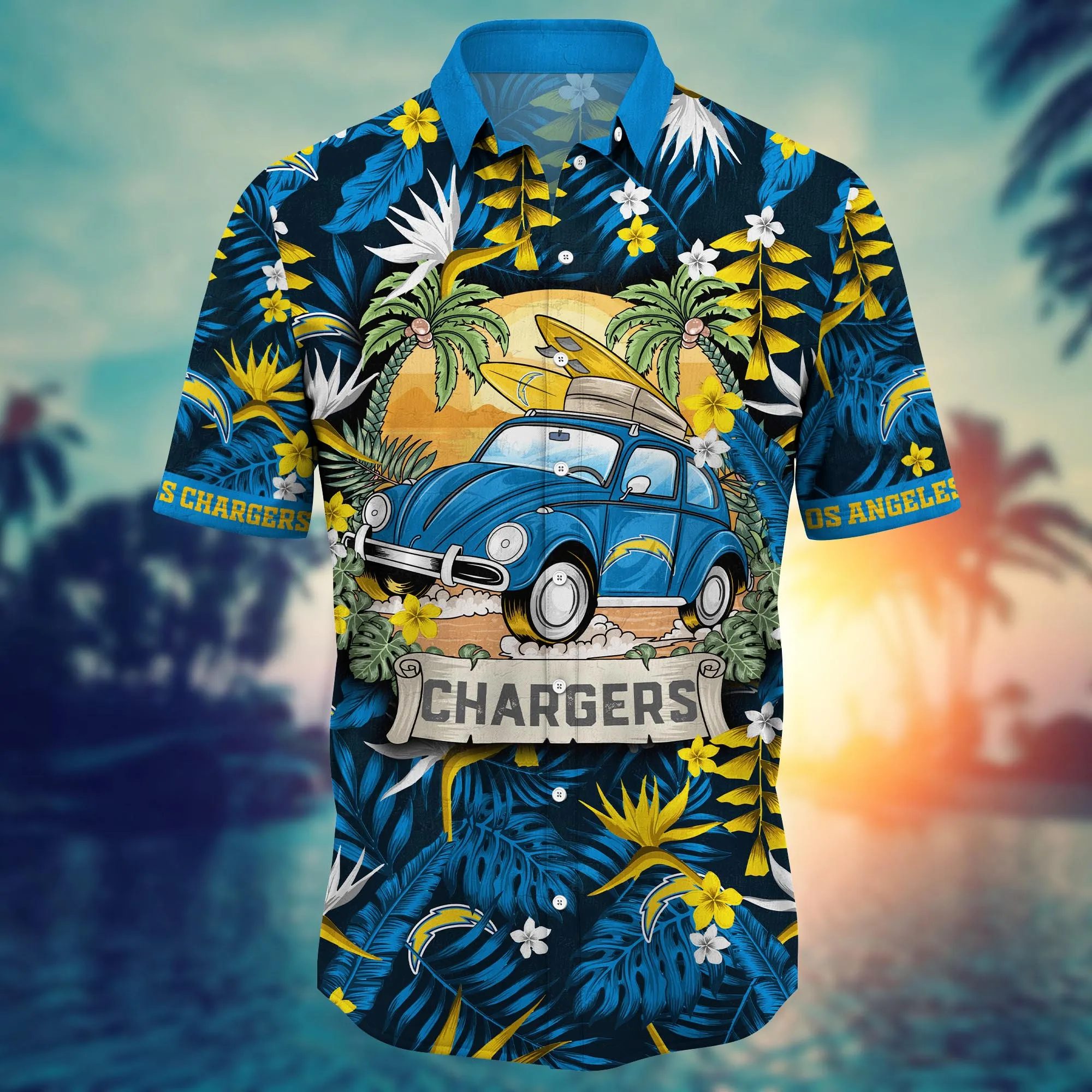 Los Angeles Chargers NFL Hawaiian Shirt Firefliestime Aloha Shirt