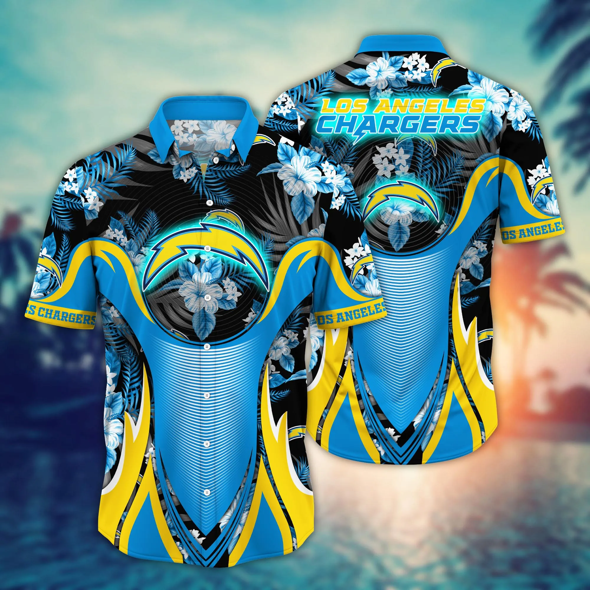 Los Angeles Chargers NFL Hawaiian Shirt Outdoor Movies Aloha Shirt