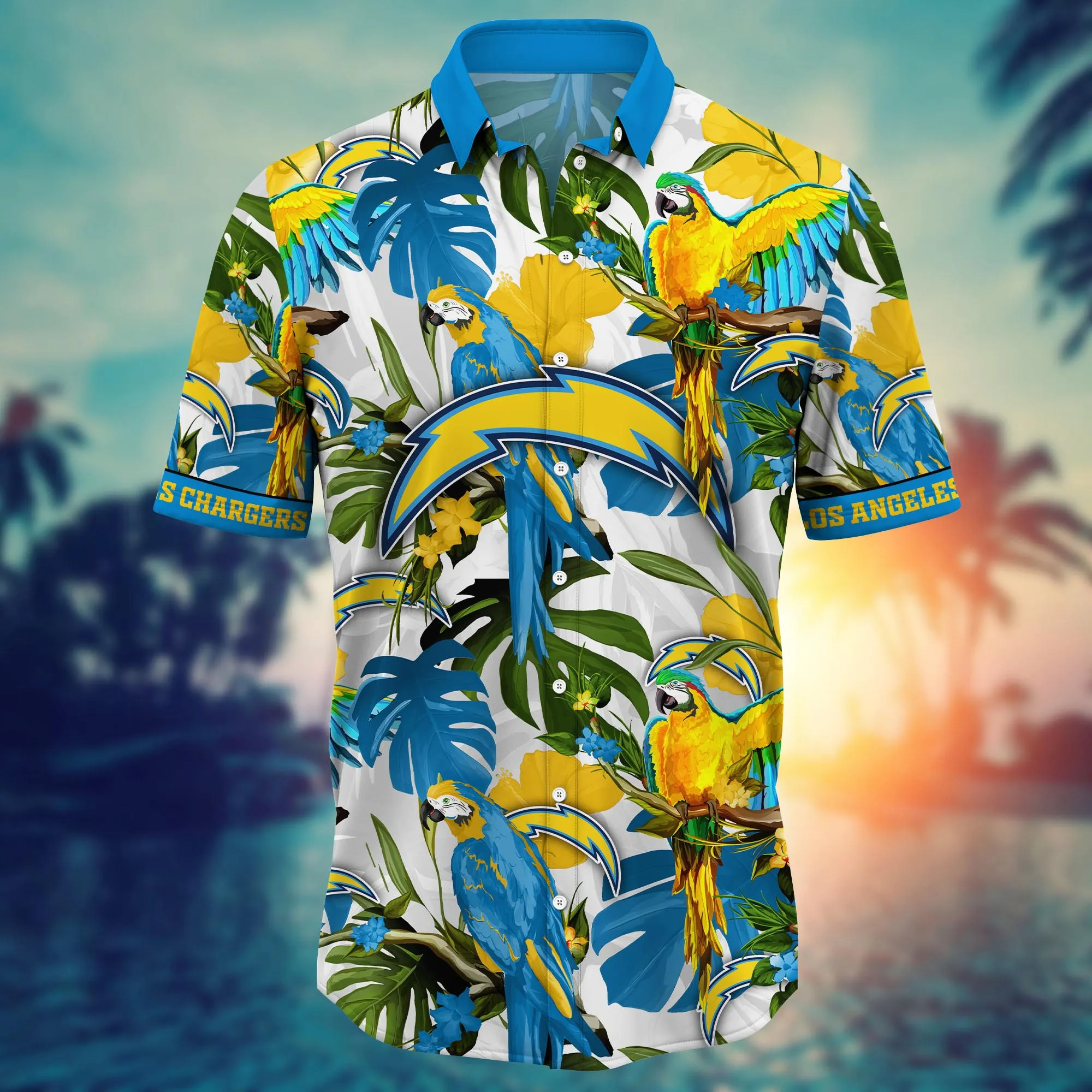 Los Angeles Chargers NFL Hawaiian Shirt Sandcastlestime Aloha Shirt