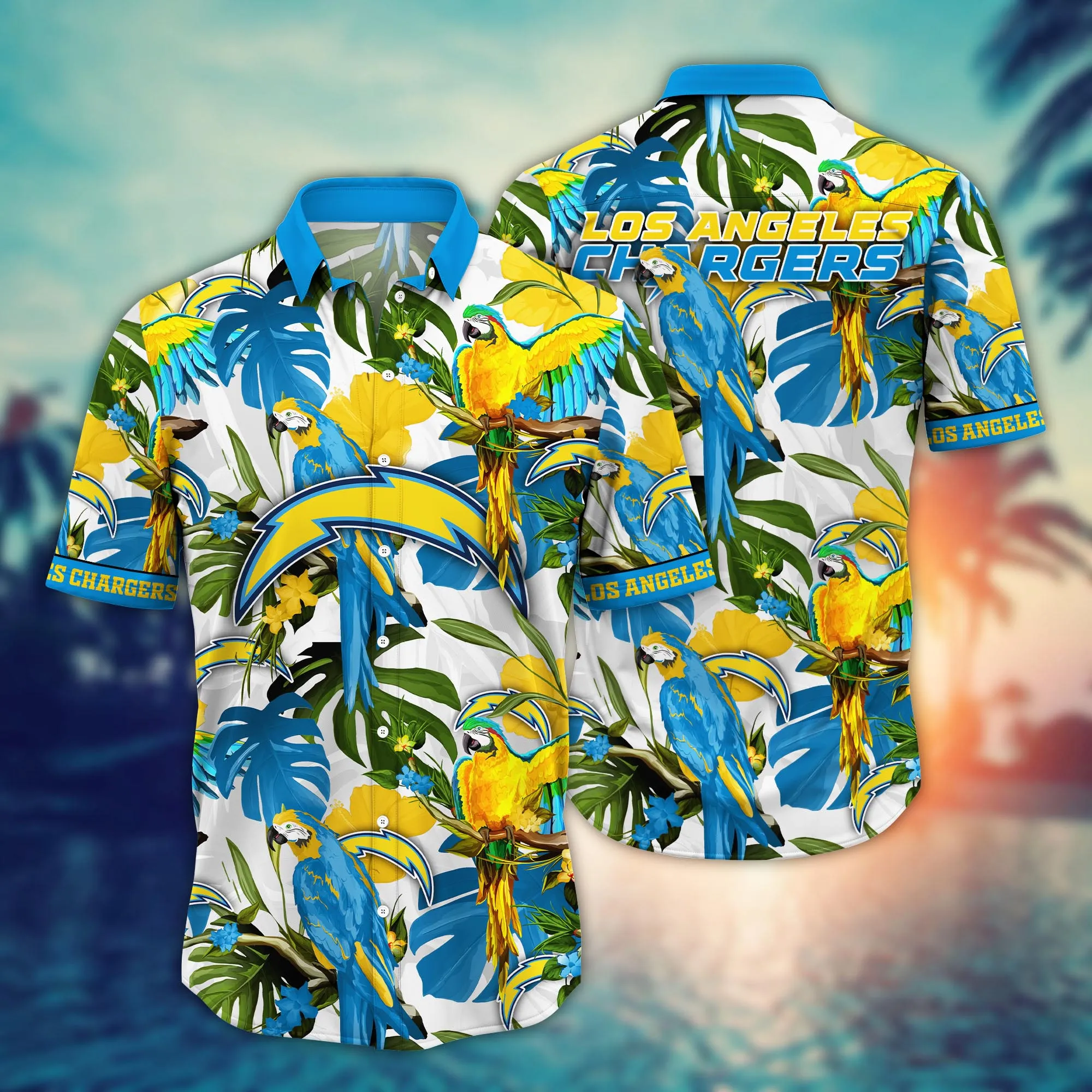 Los Angeles Chargers NFL Hawaiian Shirt Sandcastlestime Aloha Shirt