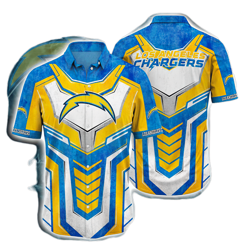 Los Angeles Chargers Shield NFL Hawaiian Shirt