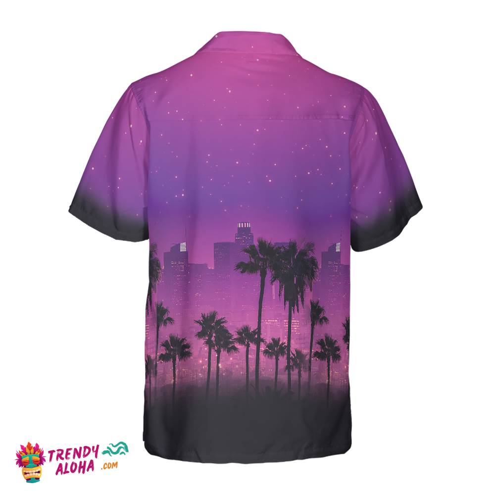 Los Angeles Cityscape Hawaiian Shirt, Stylish Los Angeles Shirts For Men And Women