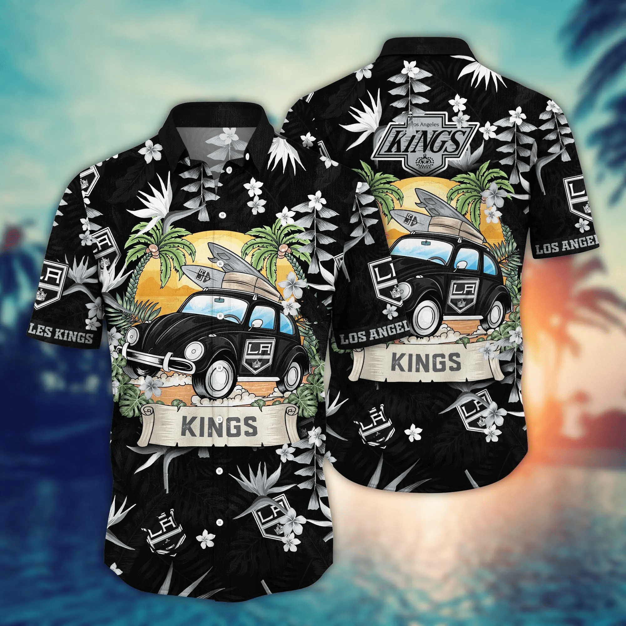 Los Angeles Kings NHL Hawaiian Shirt Ice Cream Seasontime Aloha Shirt Los Angeles Kings NHL Hawaiian Shirt Ice Cream Seasontime Aloha Shirt