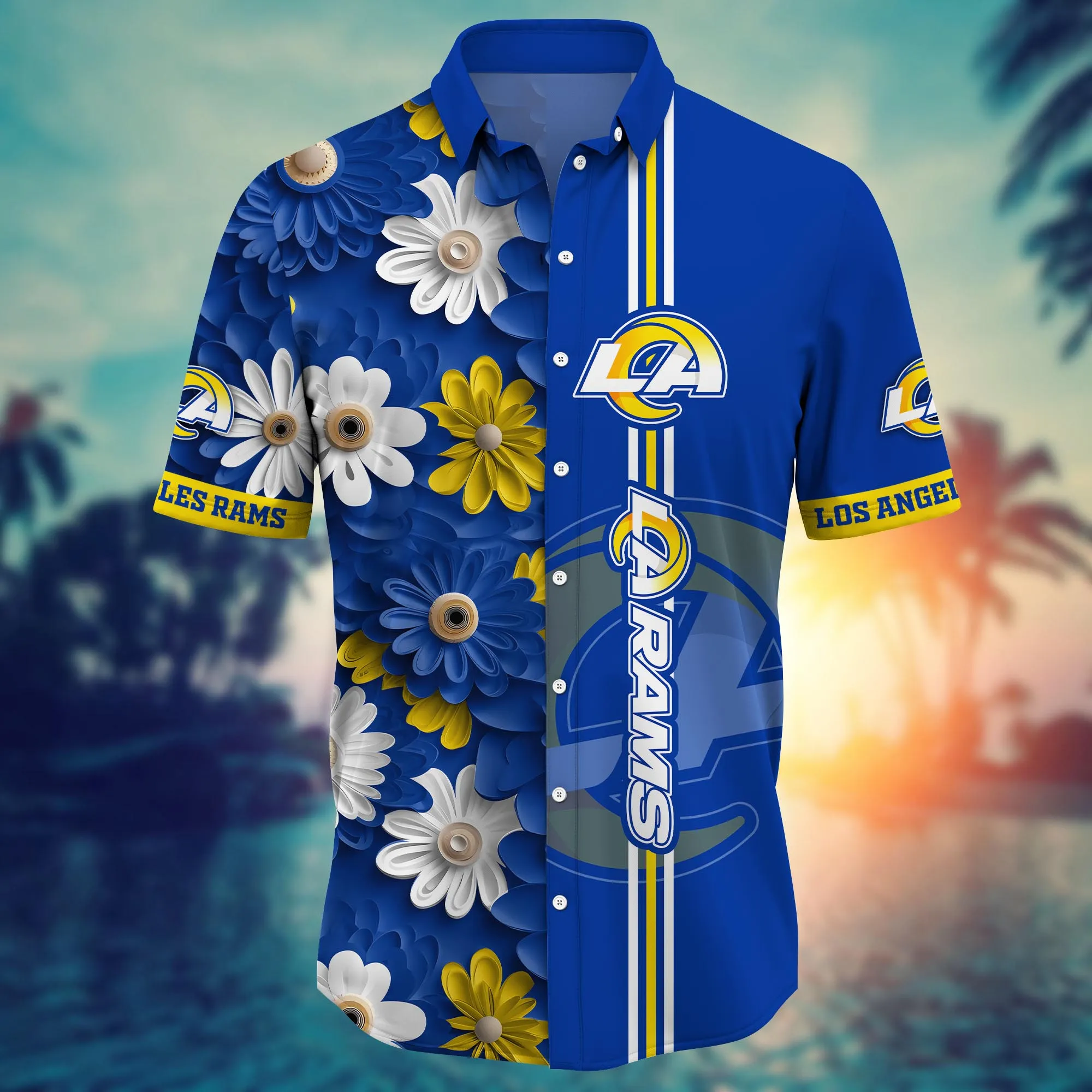 Los Angeles Rams NFL Hawaiian Shirt Ceiling Fans Aloha Shirt