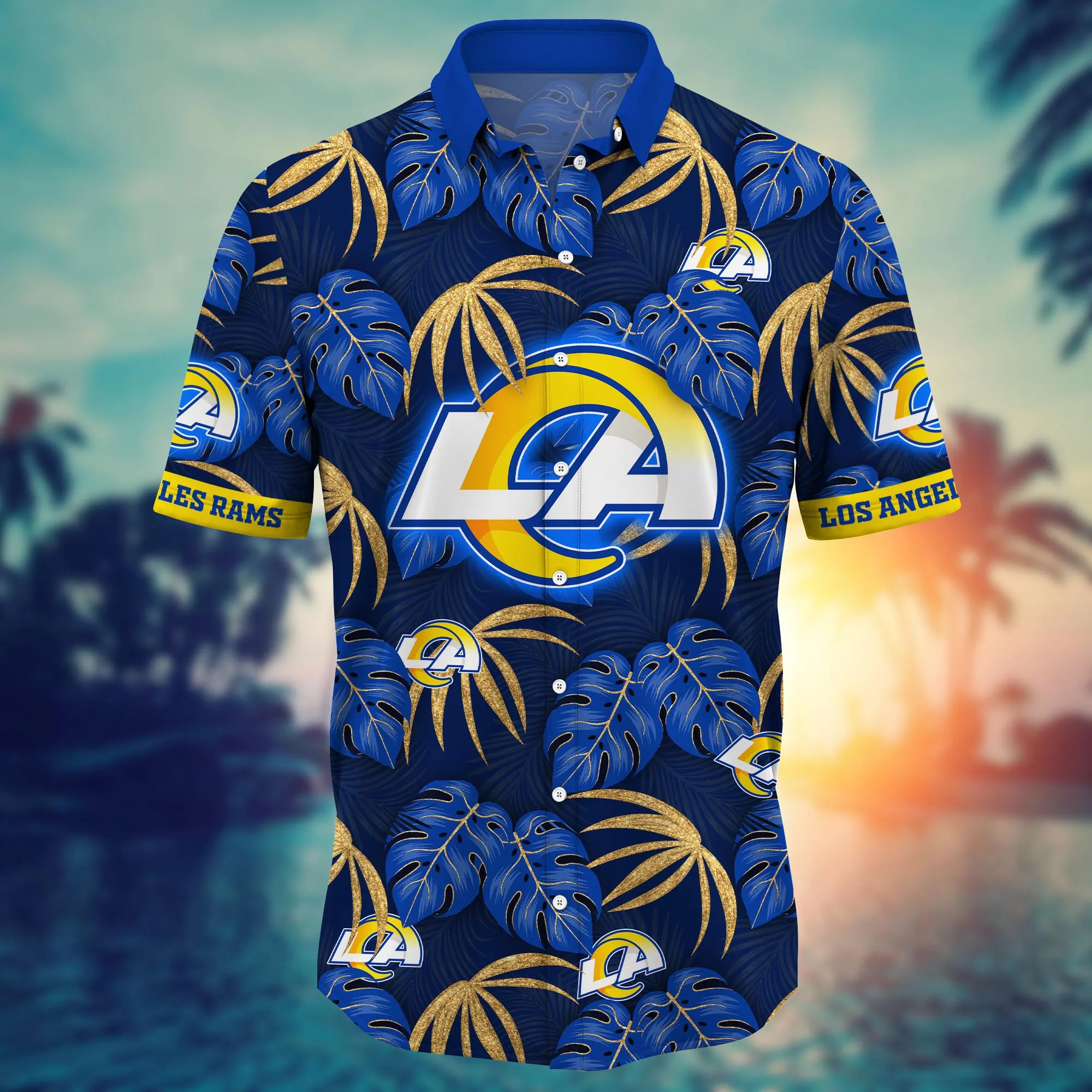 Los Angeles Rams NFL Hawaiian Shirt Coastal Aloha Shirt