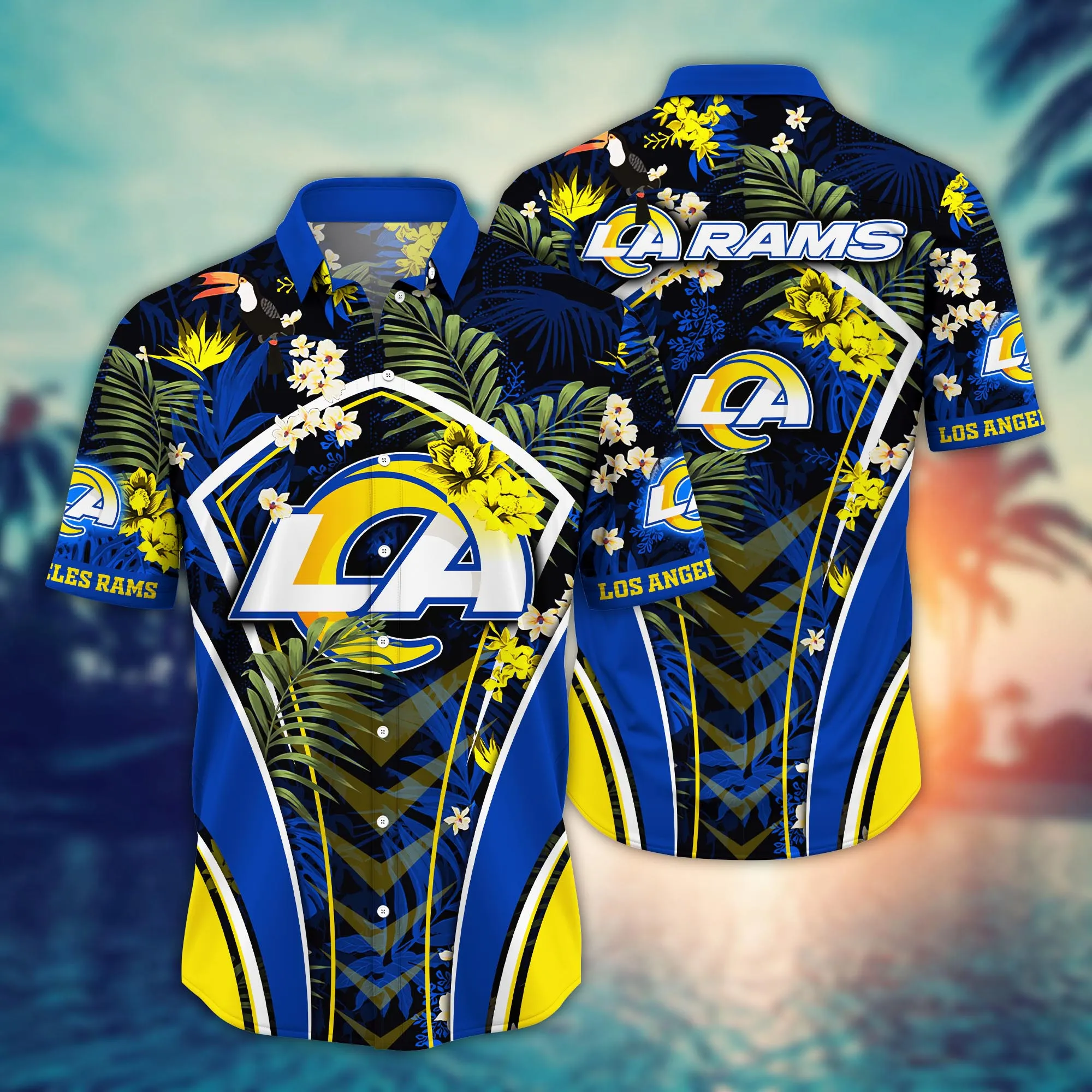 Los Angeles Rams NFL Hawaiian Shirt Golden Hour Aloha Shirt