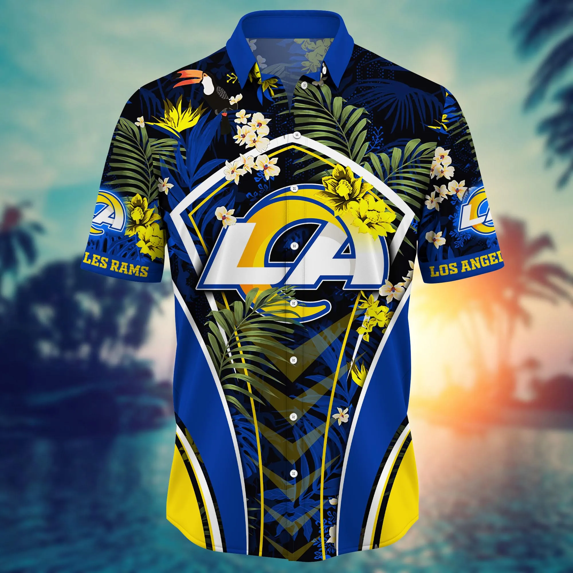 Los Angeles Rams NFL Hawaiian Shirt Golden Hour Aloha Shirt