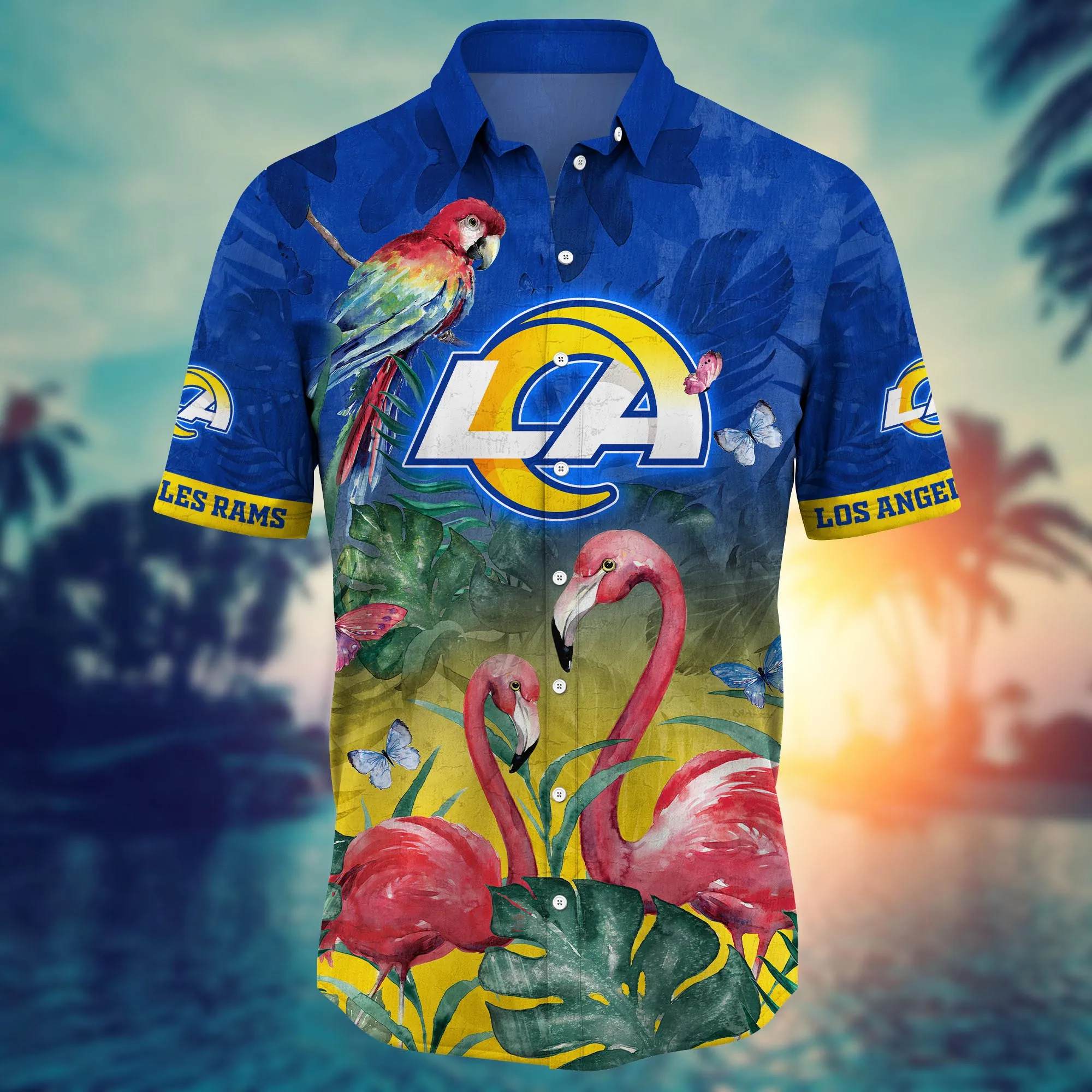 Los Angeles Rams NFL Hawaiian Shirt Ice-Cold Drinks Aloha Shirt