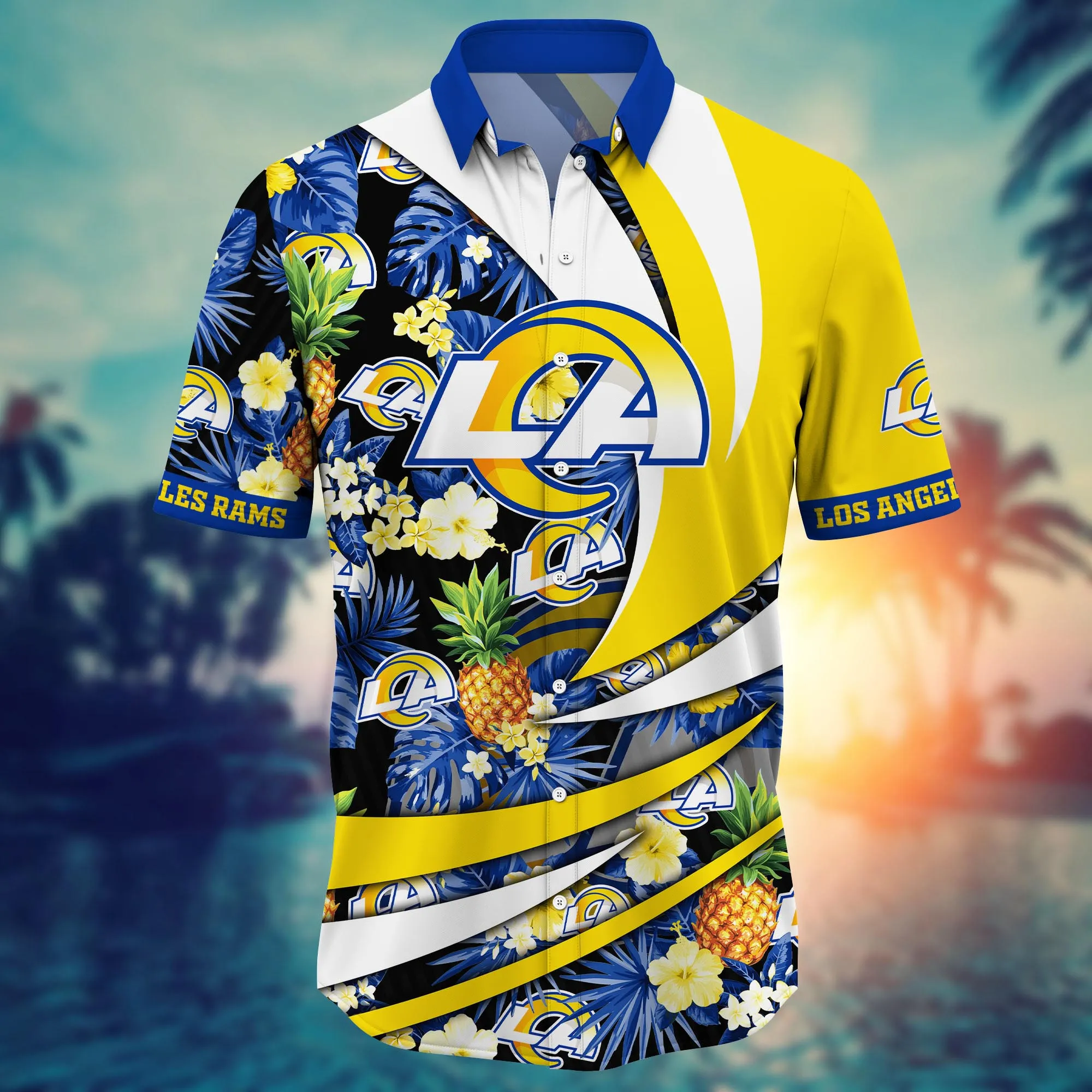 Los Angeles Rams NFL Hawaiian Shirt Sun-Soaked Aloha Shirt