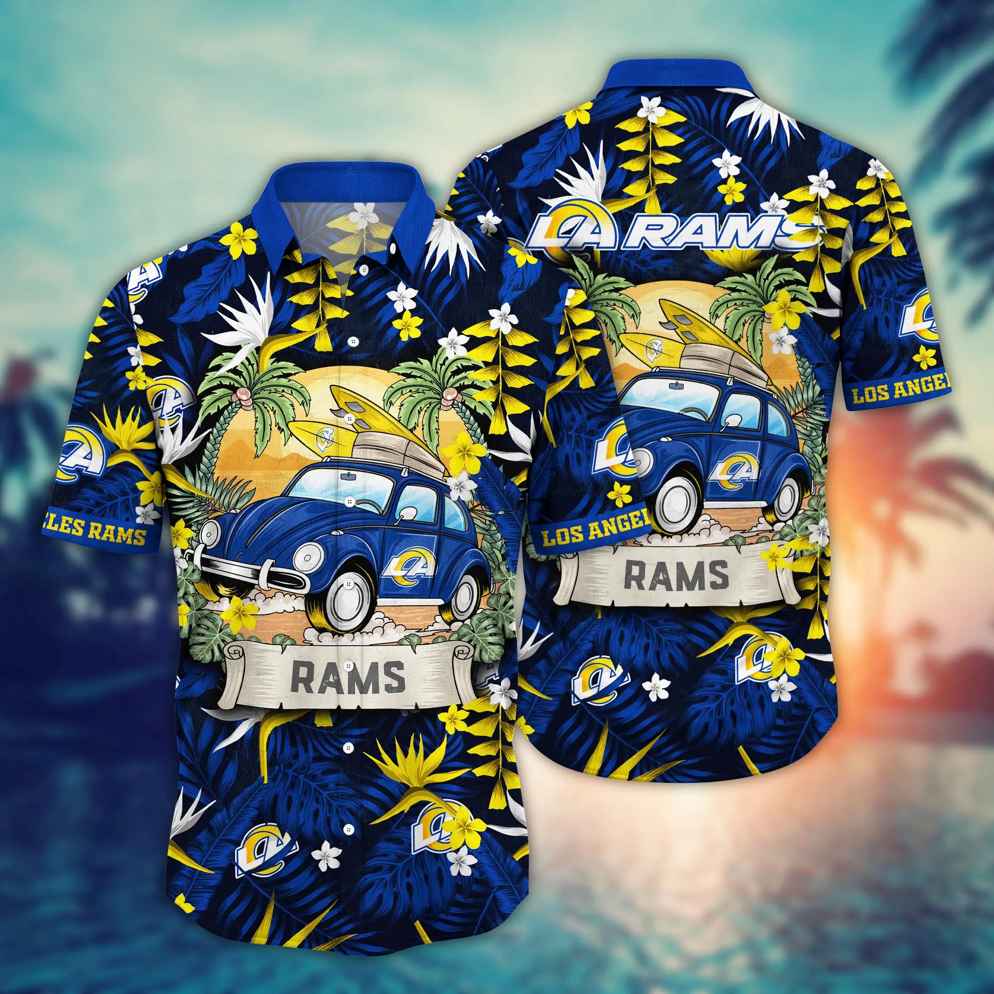 Los Angeles Rams NFL Hawaiian Shirt Sunshinetime Aloha Shirt Los Angeles Rams NFL Hawaiian Shirt Sunshinetime Aloha Shirt