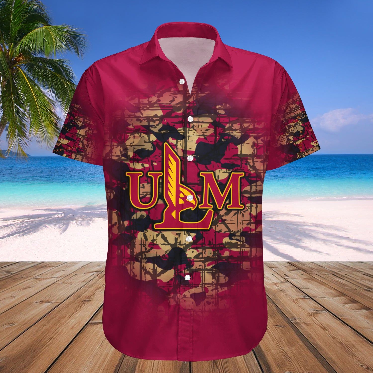 Louisiana-Monroe Warhawks Hawaii Shirt Camouflage Vintage – NCAA