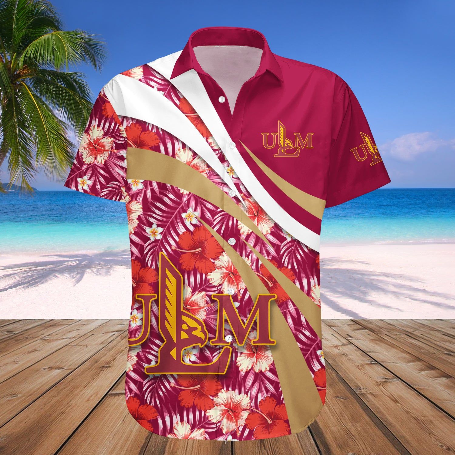 Louisiana-Monroe Warhawks Hawaii Shirt Hibiscus Sport Style – NCAA