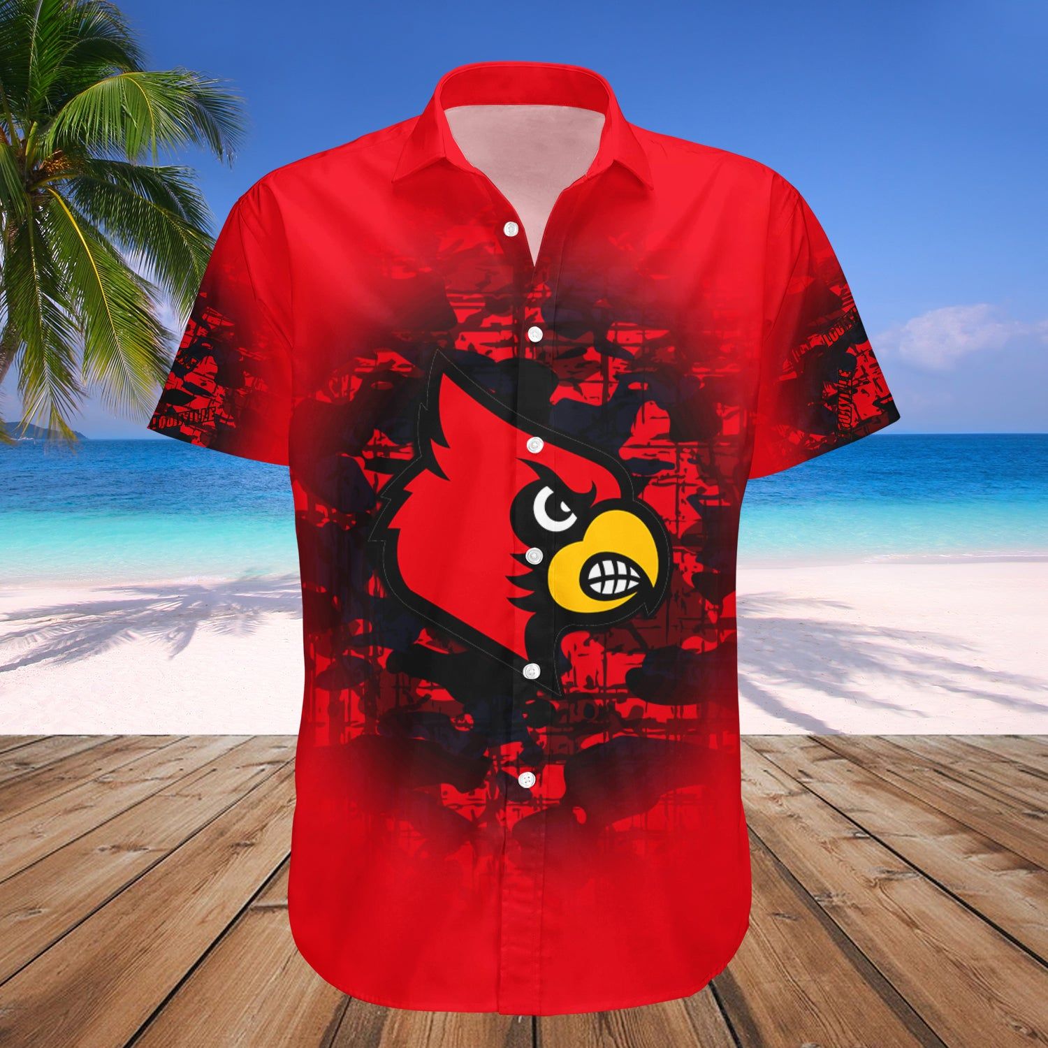 Louisville Cardinals Hawaii Shirt Camouflage Vintage – NCAA