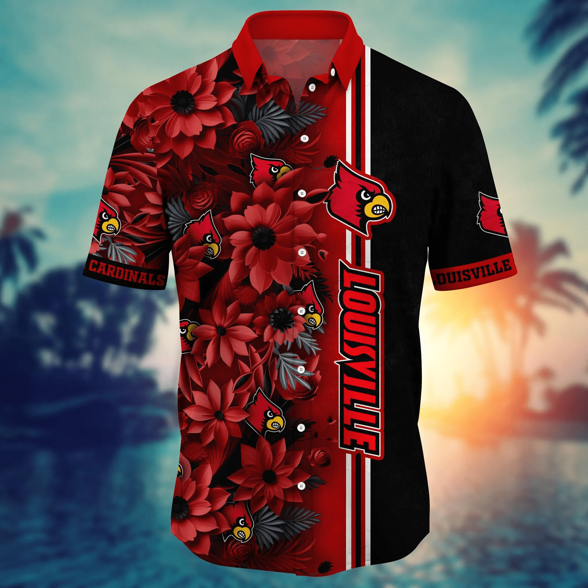 Louisville Cardinals NCAA Hawaiian Shirt Custom Brightness Aloha Shirt