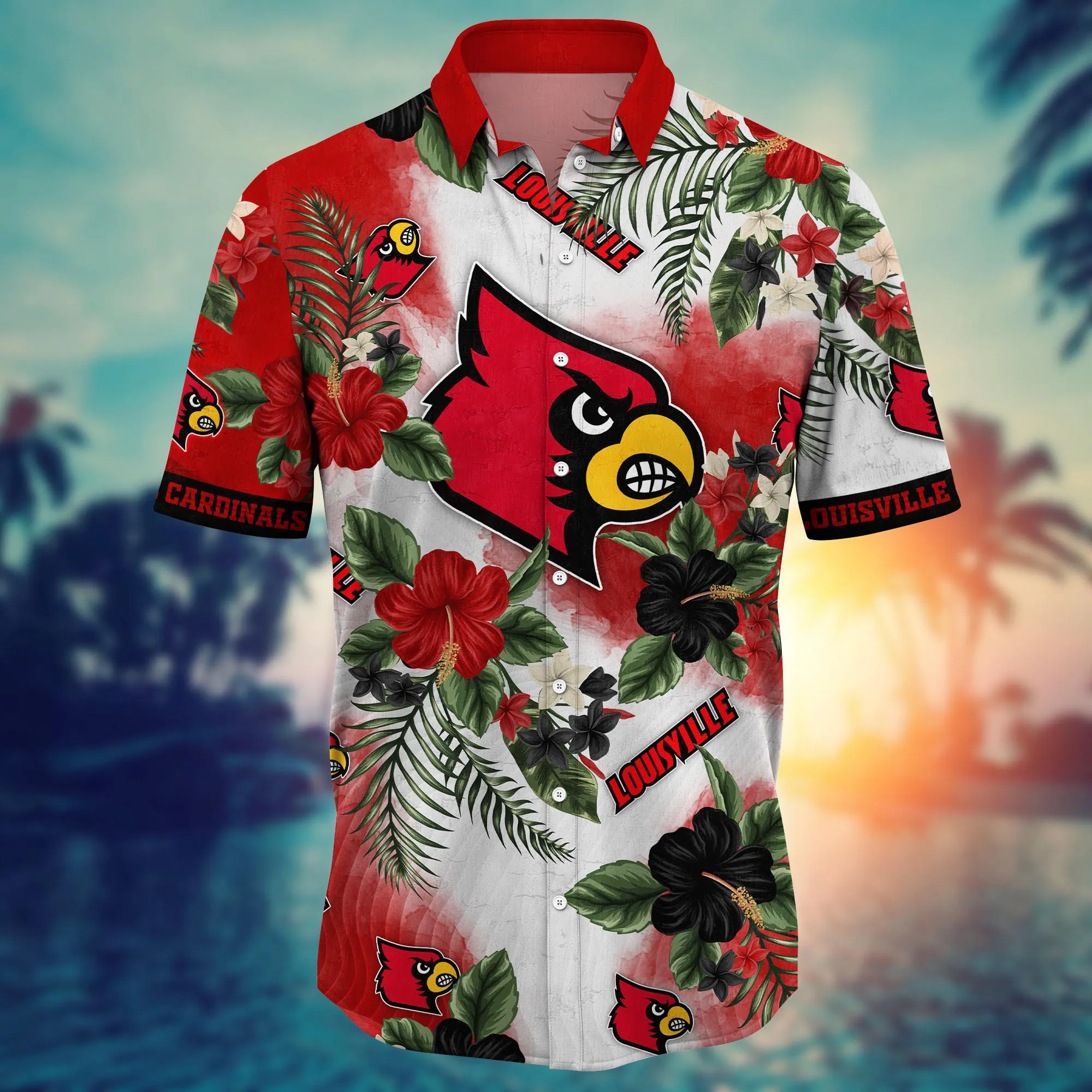 Louisville Cardinals NCAA Hawaiian Shirt Daylighttime Aloha Shirt
