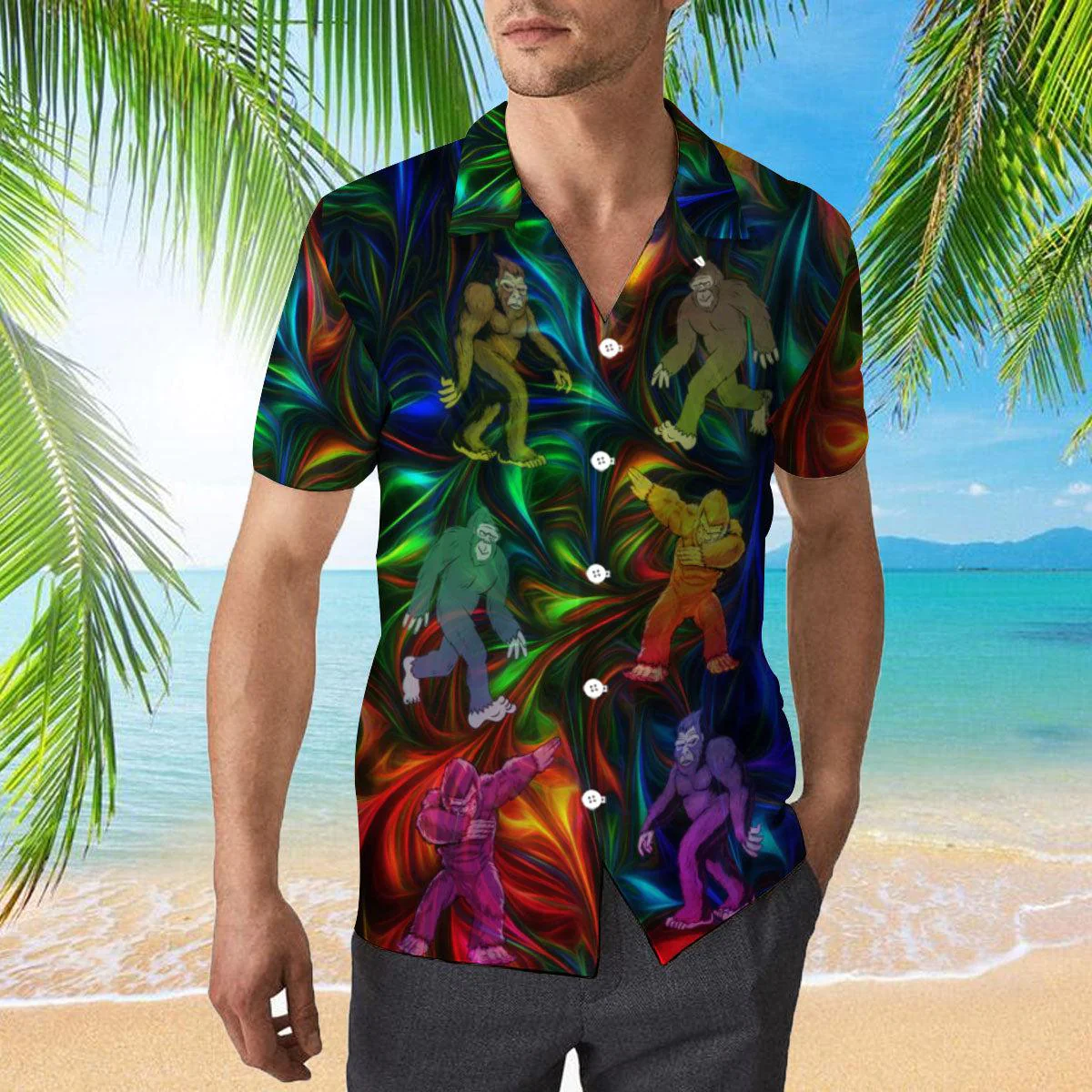 Love Bigfoot Trendy Hawaiian Shirt Love Bigfoot Trendy Hawaiian Shirt
