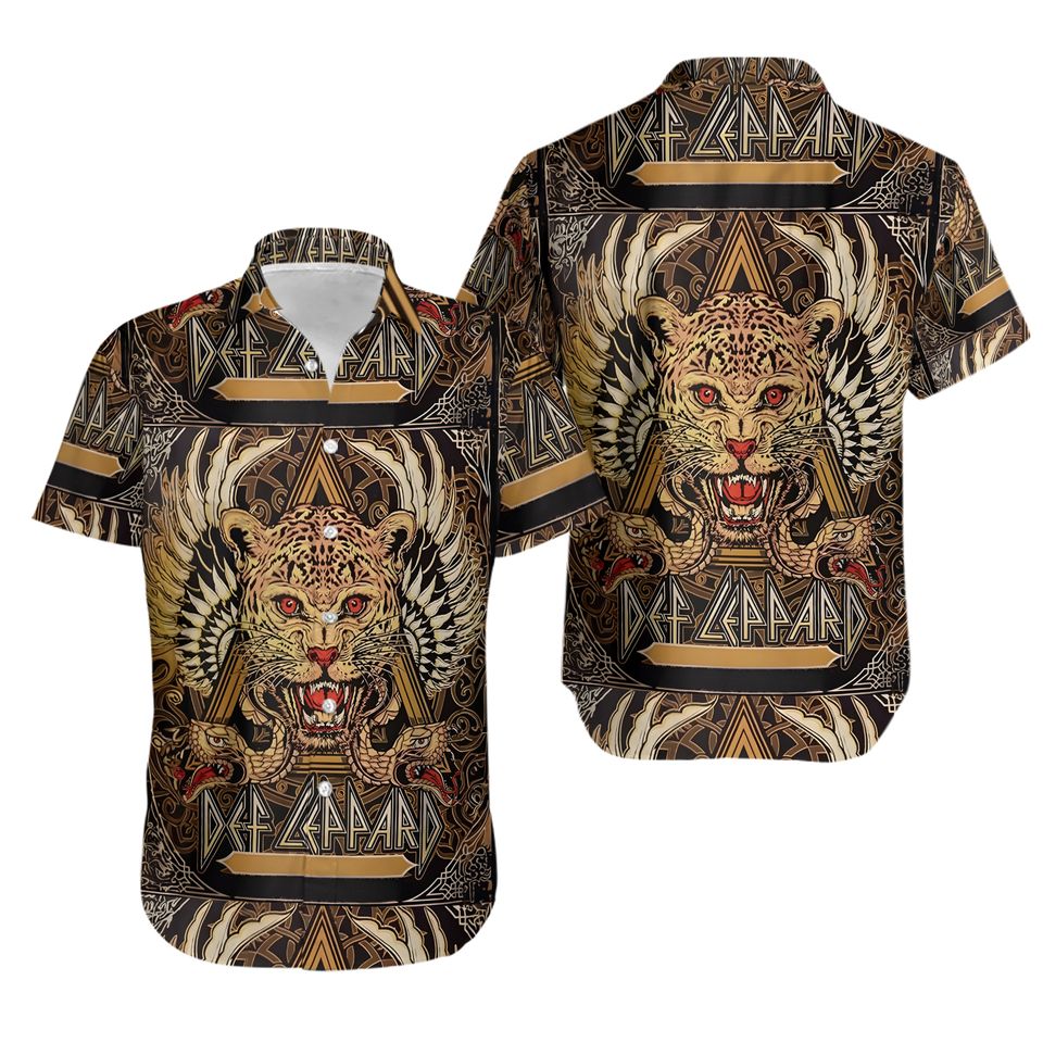 Love Def Leppard Vintage Band Merch Fan Gift Design Def Leppard Hawaiian Shirt