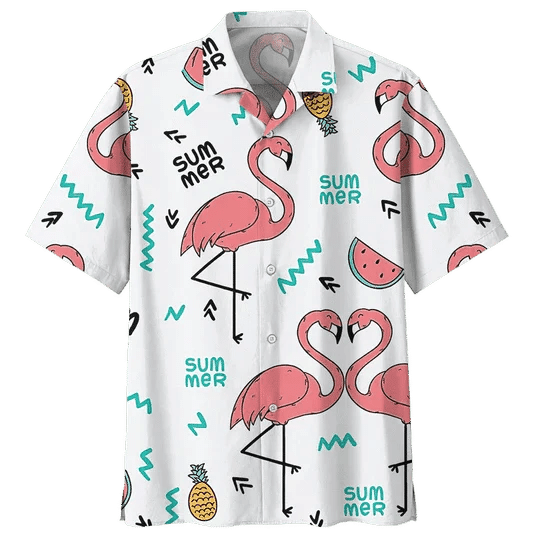 Love Flamingo Ornamental Trendy Hawaiian Shirt Love Flamingo Ornamental Trendy Hawaiian Shirt