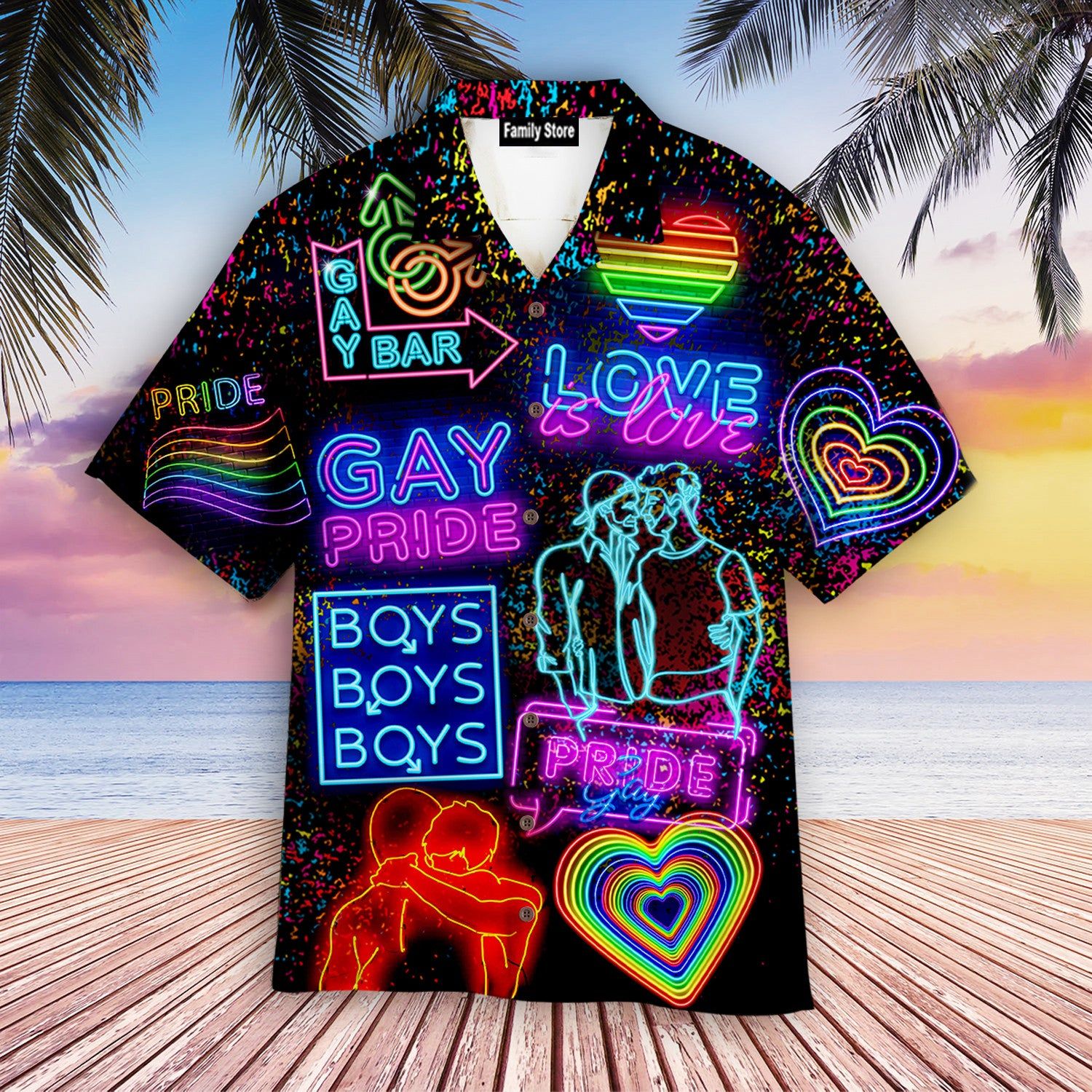 Love in Full Bloom: Pride Floral Hawaiian Shirt
