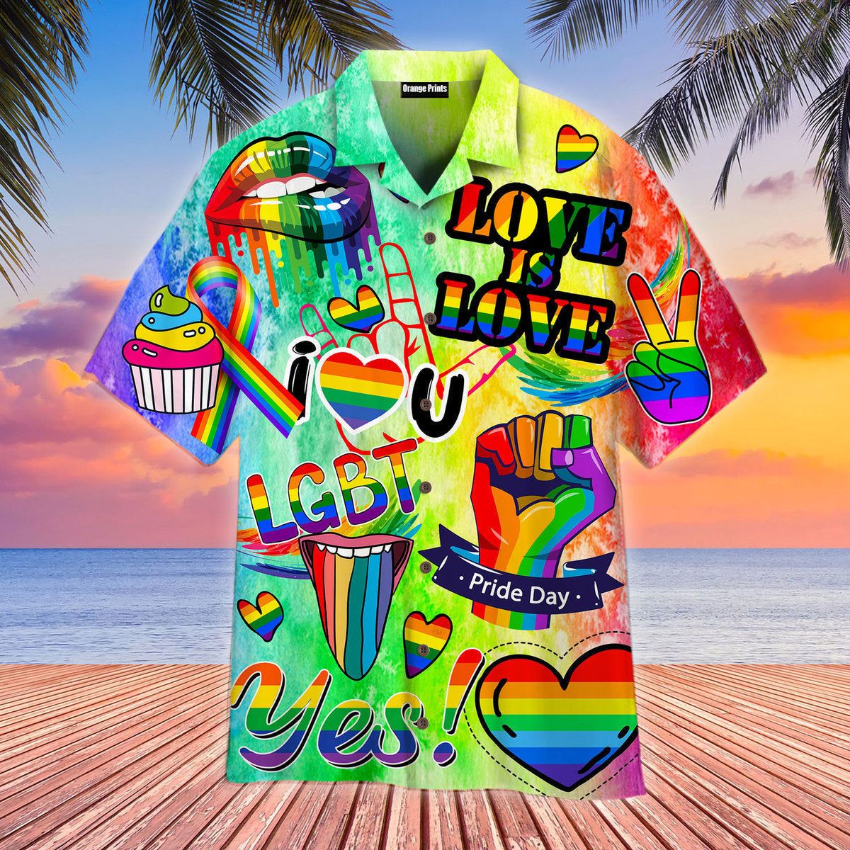 Love Is Love Lgbt Month Aloha Hawaiian Shirts For Men & For Women |