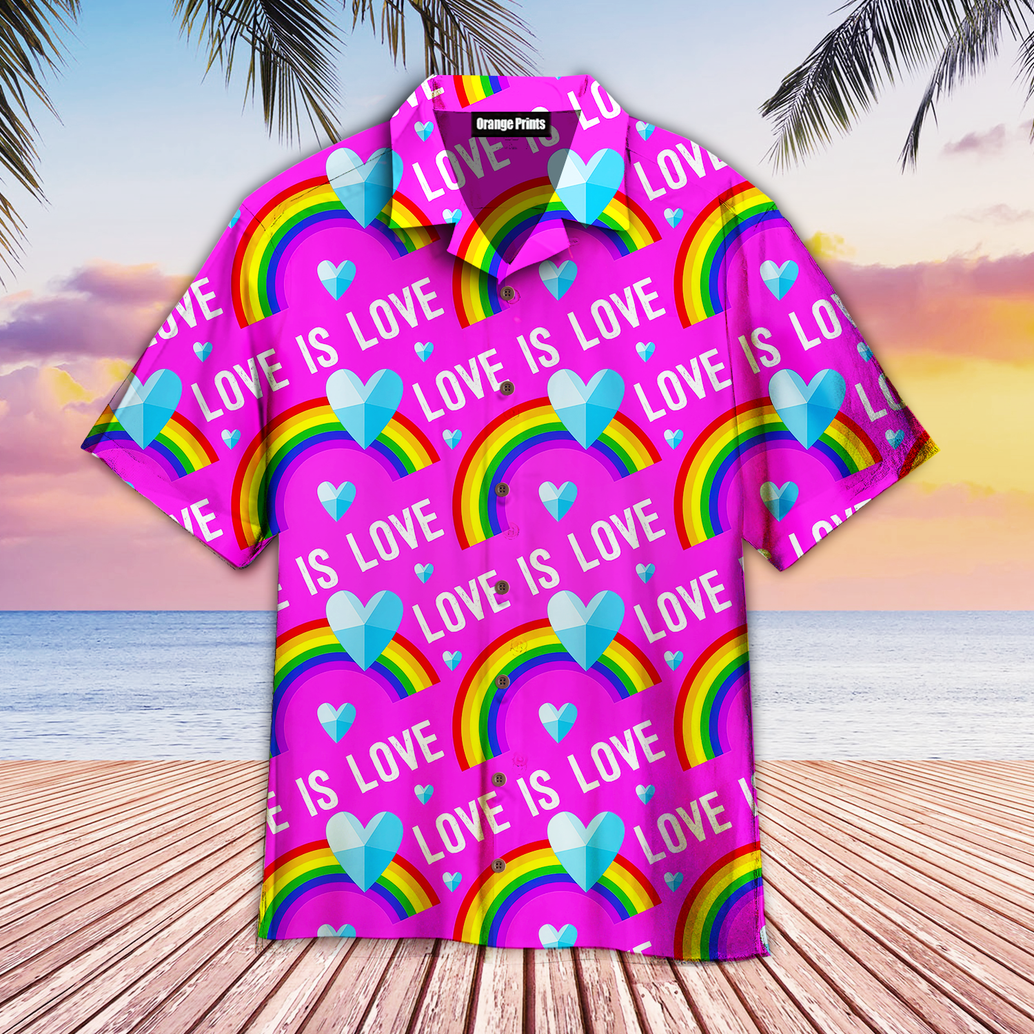 Love Is Love Lgbt Rainbow Aloha Hawaiian Shirts For Men & For Women |