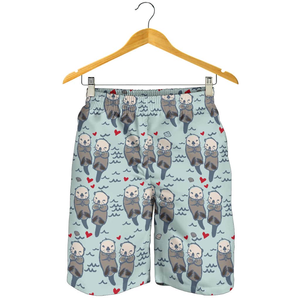 Lovely Sea Otter Pattern For Men Women Kid Shorts