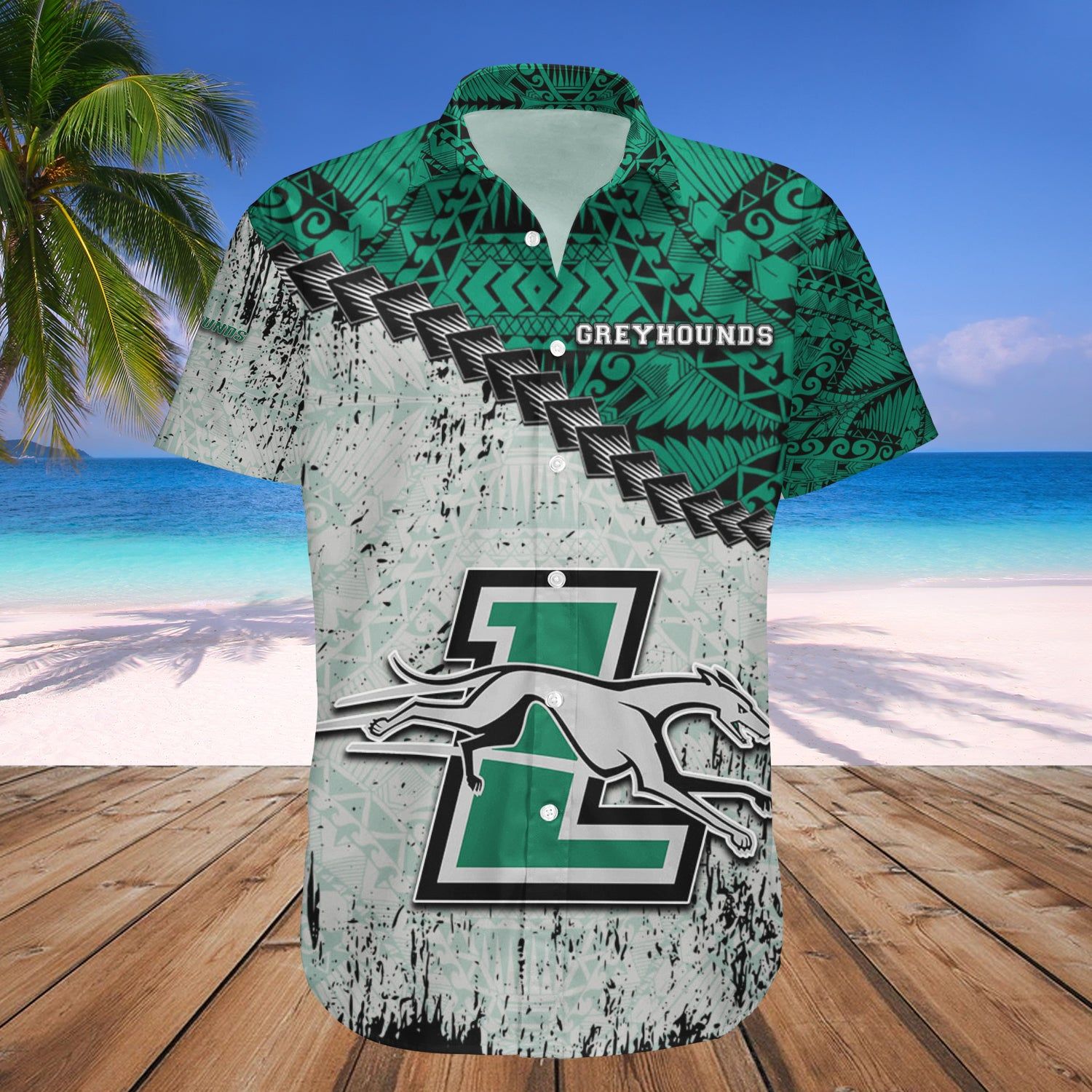Loyola-Maryland Greyhounds Hawaii Shirt Grunge Polynesian Tattoo – NCAA