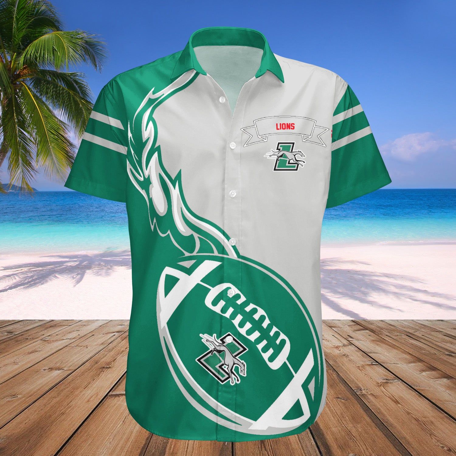 Loyola Marymount Lions Hawaii Shirt Flame Ball – NCAA