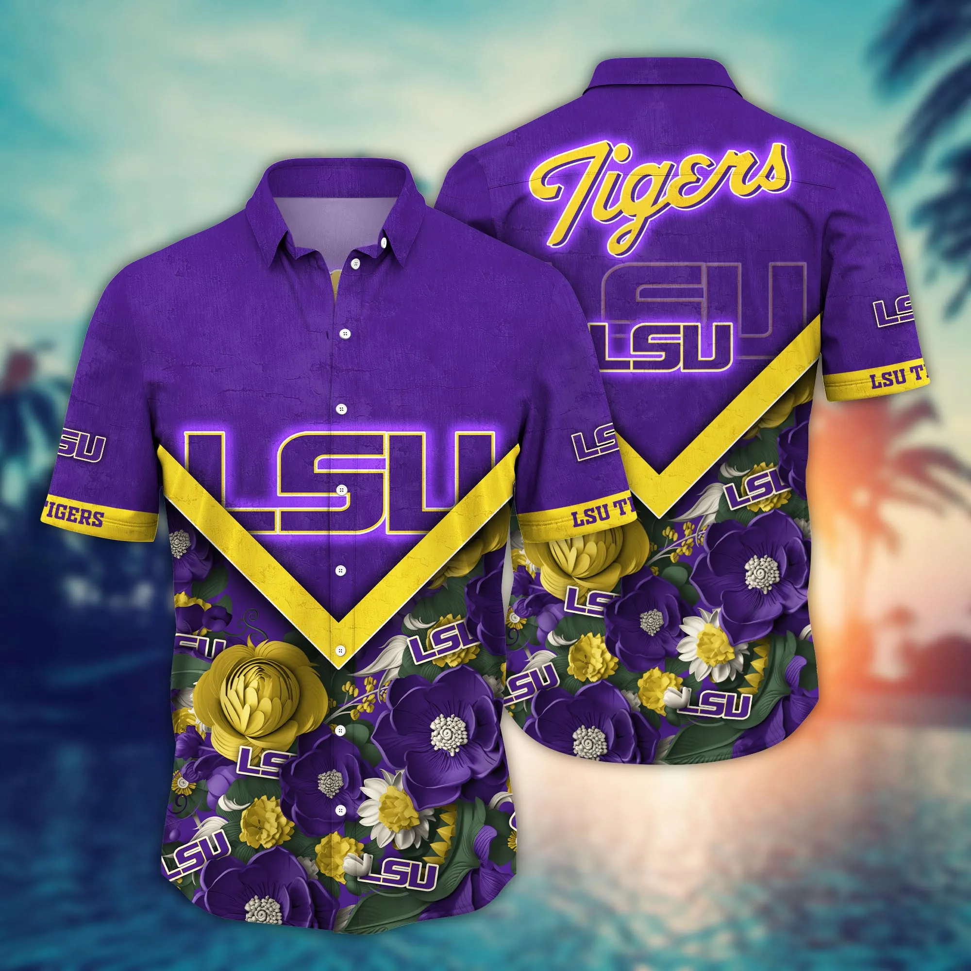 Lsu Tigers NCAA Hawaiian Shirt Custom Break Aloha Shirt Lsu Tigers NCAA Hawaiian Shirt Custom Break Aloha Shirt