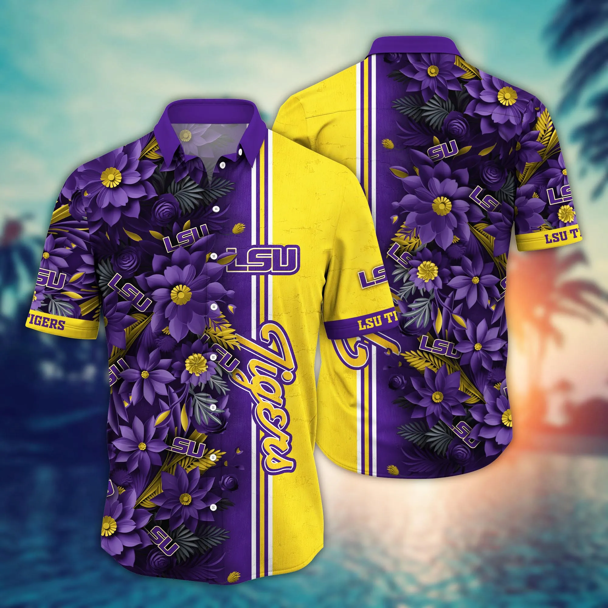 Lsu Tigers NCAA Hawaiian Shirt Custom Garden Parties Aloha Shirt Lsu Tigers NCAA Hawaiian Shirt Custom Garden Parties Aloha Shirt