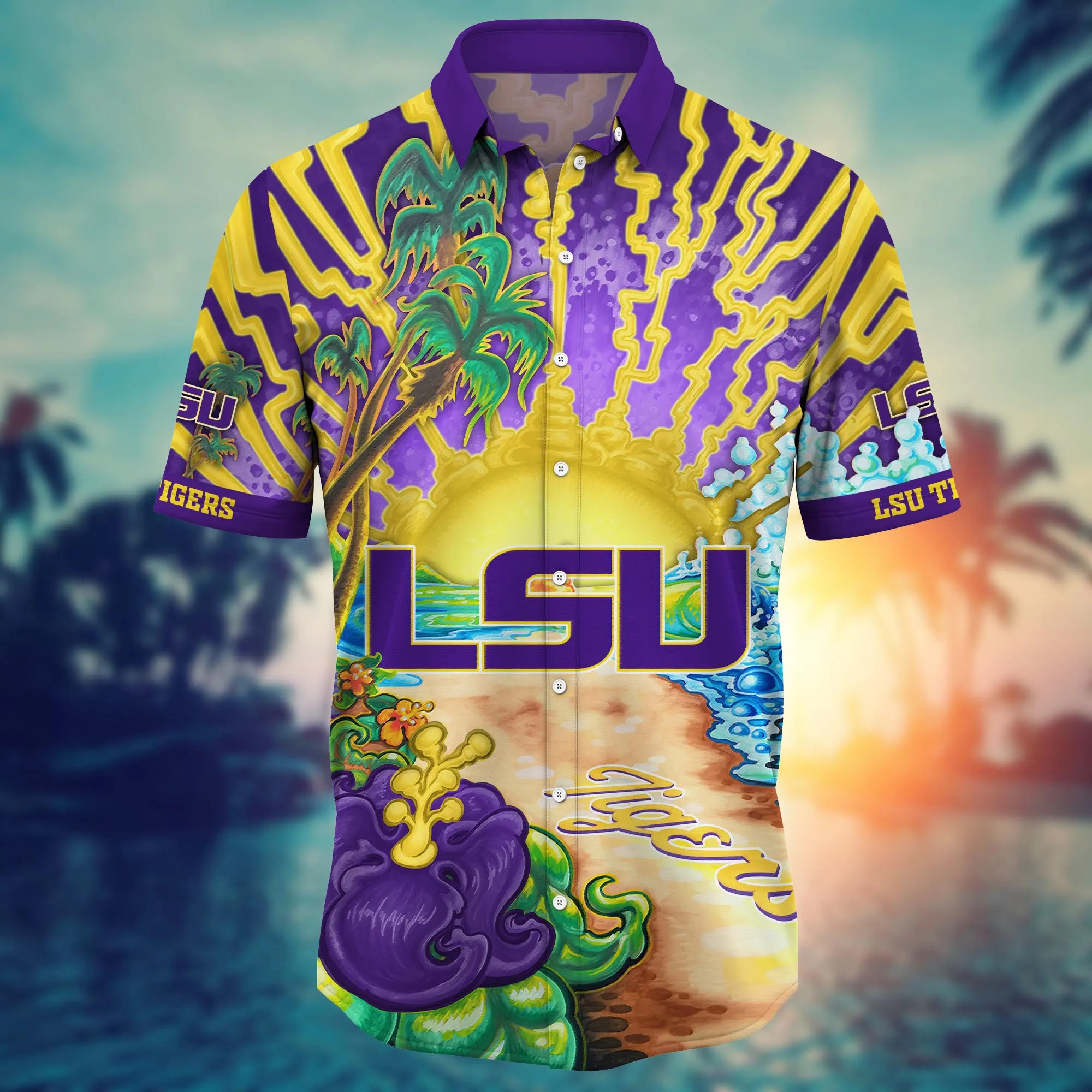 Lsu Tigers NCAA Hawaiian Shirt Sunglassestime Aloha Shirt